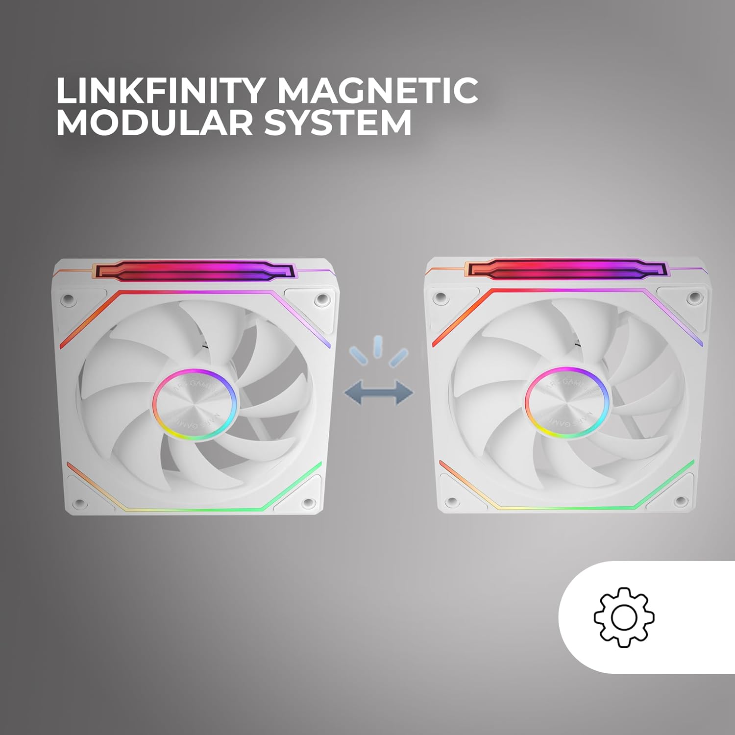 Detalle 2 de Kit Mars Gaming MF-LINKFINITY 3x ventilateurs PWM 🌟