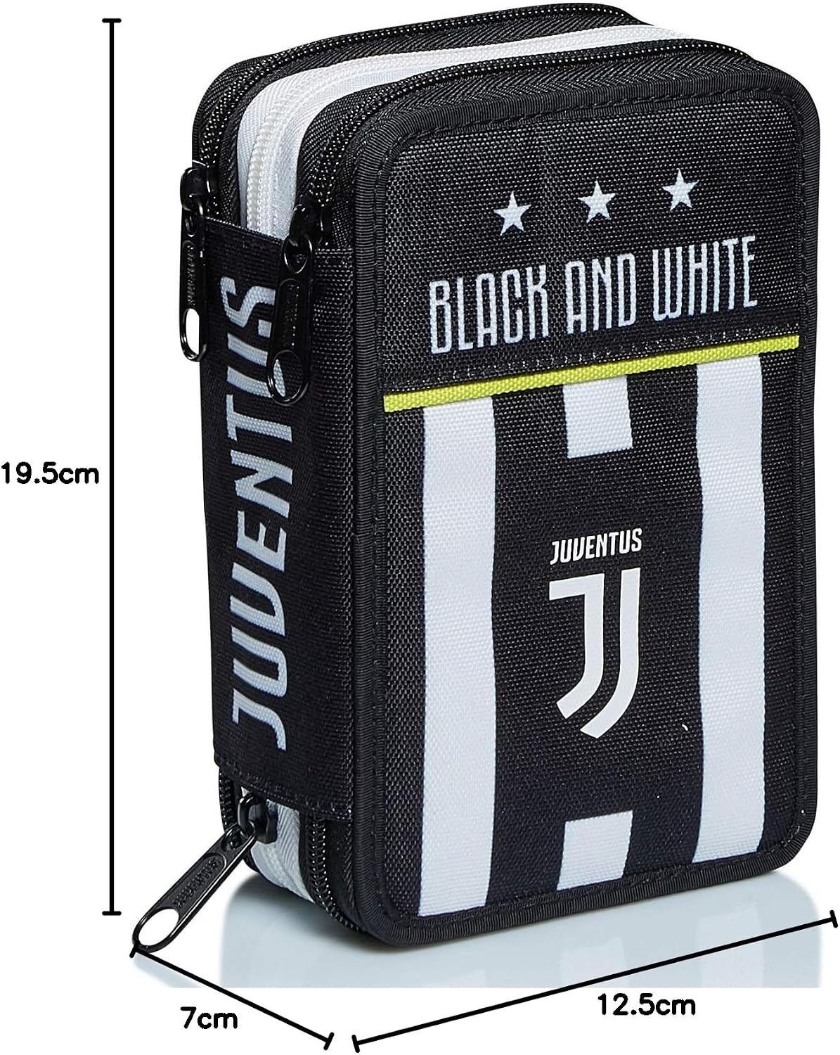 Thumbnail 6 de Seven Astuccio Scuola Juventus 3 Zip – Bianco/Nero, triplo scomparto con accessori per zaino