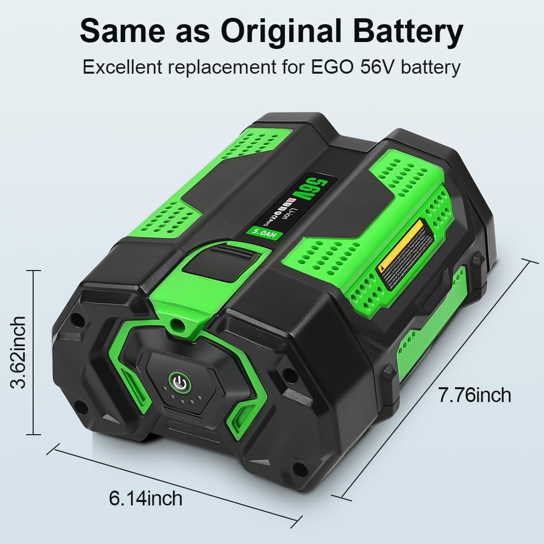 Detalle de LiBatter 5.0Ah 56V Replacement Battery with LED Power Indicator