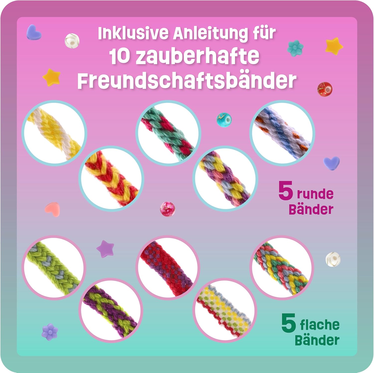 Thumbnail 1 de Smowo Freundschaftsarmbänder Bastelset zum selber knüpfen – inklusive Armband-Anleitung und Video-Anleitung