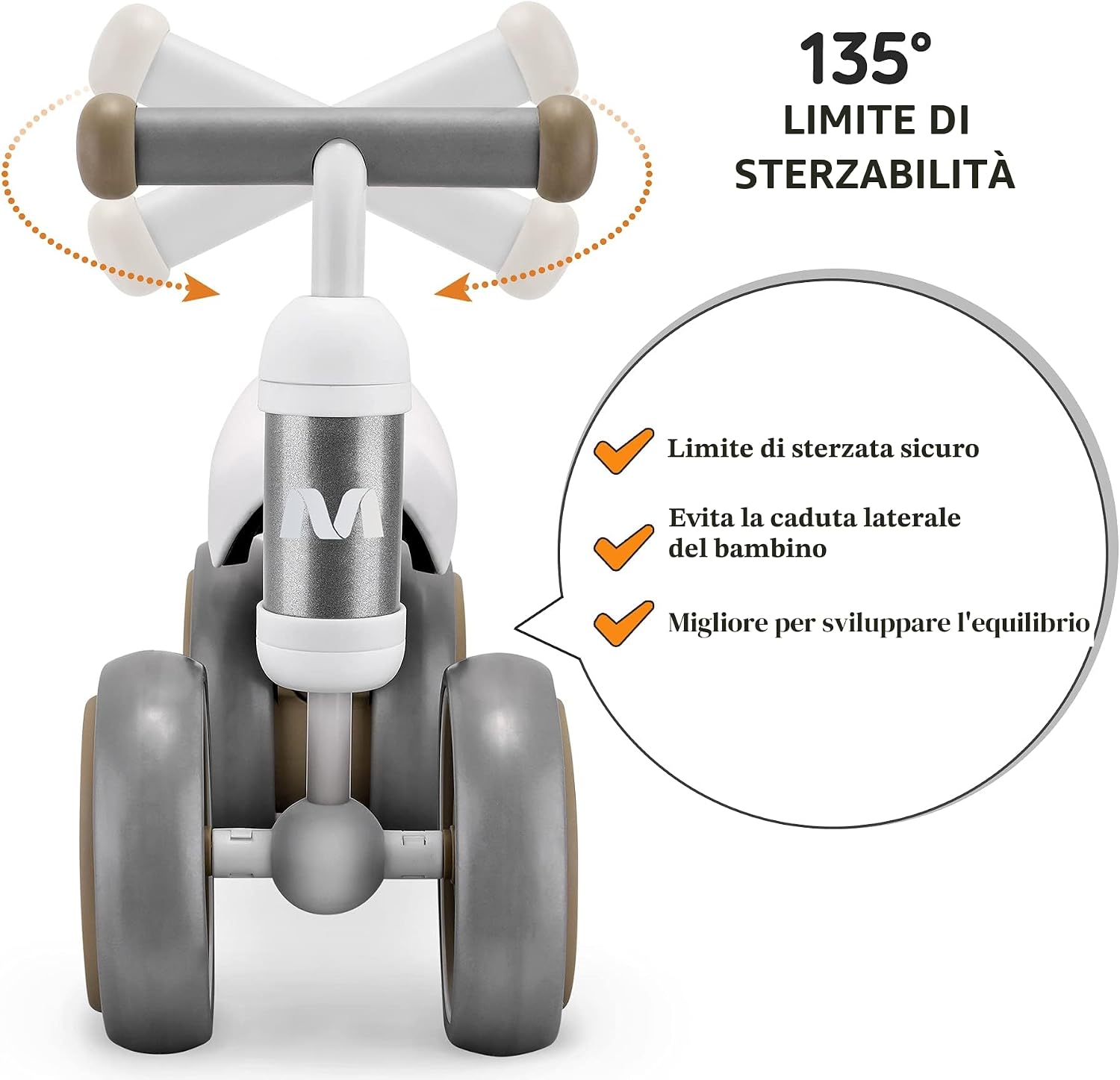 Detalle de VITONIS bicicletta senza pedali per 1-2 anni: mini baby walker per imparare equilibrio e coordinazione