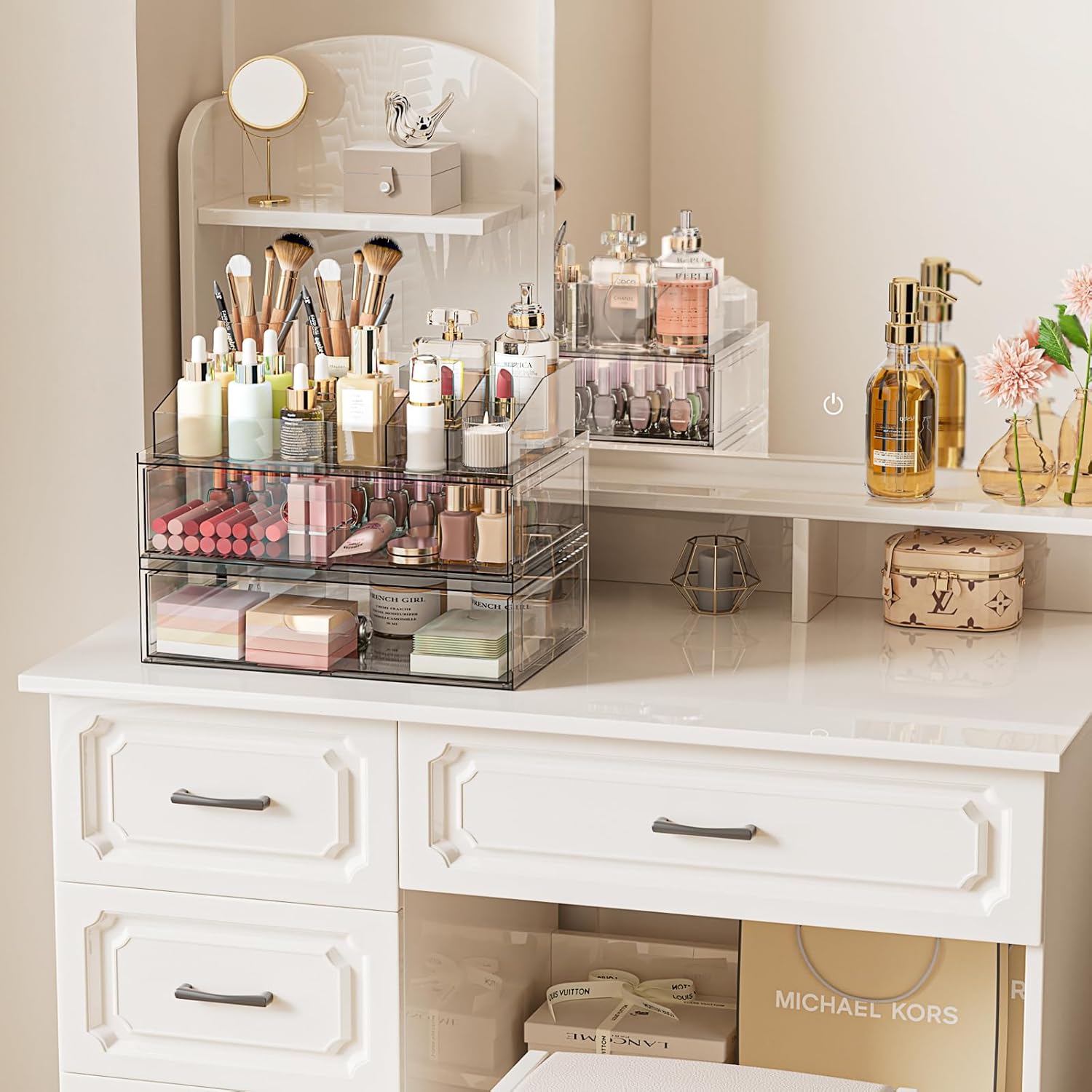 Detalle 2 de Clear Stackable Makeup Organizer 12