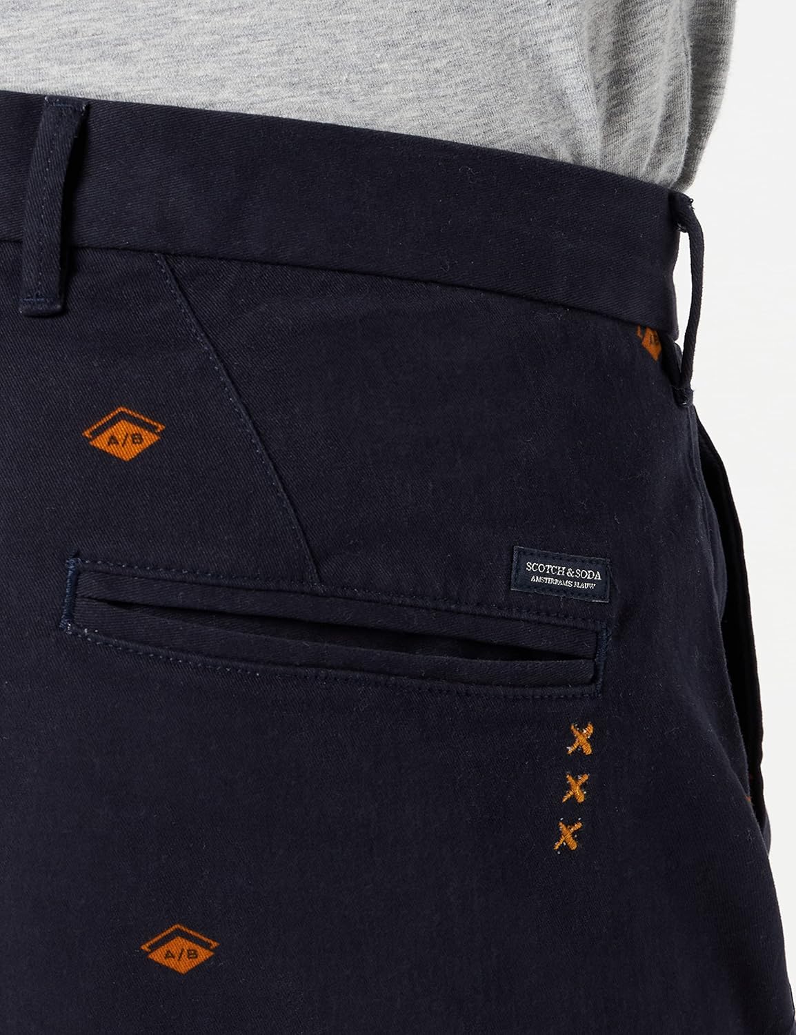 Thumbnail 4 de Scotch & Soda AMS Blauw Stuart Chino Homme en Seasonal Allover Print