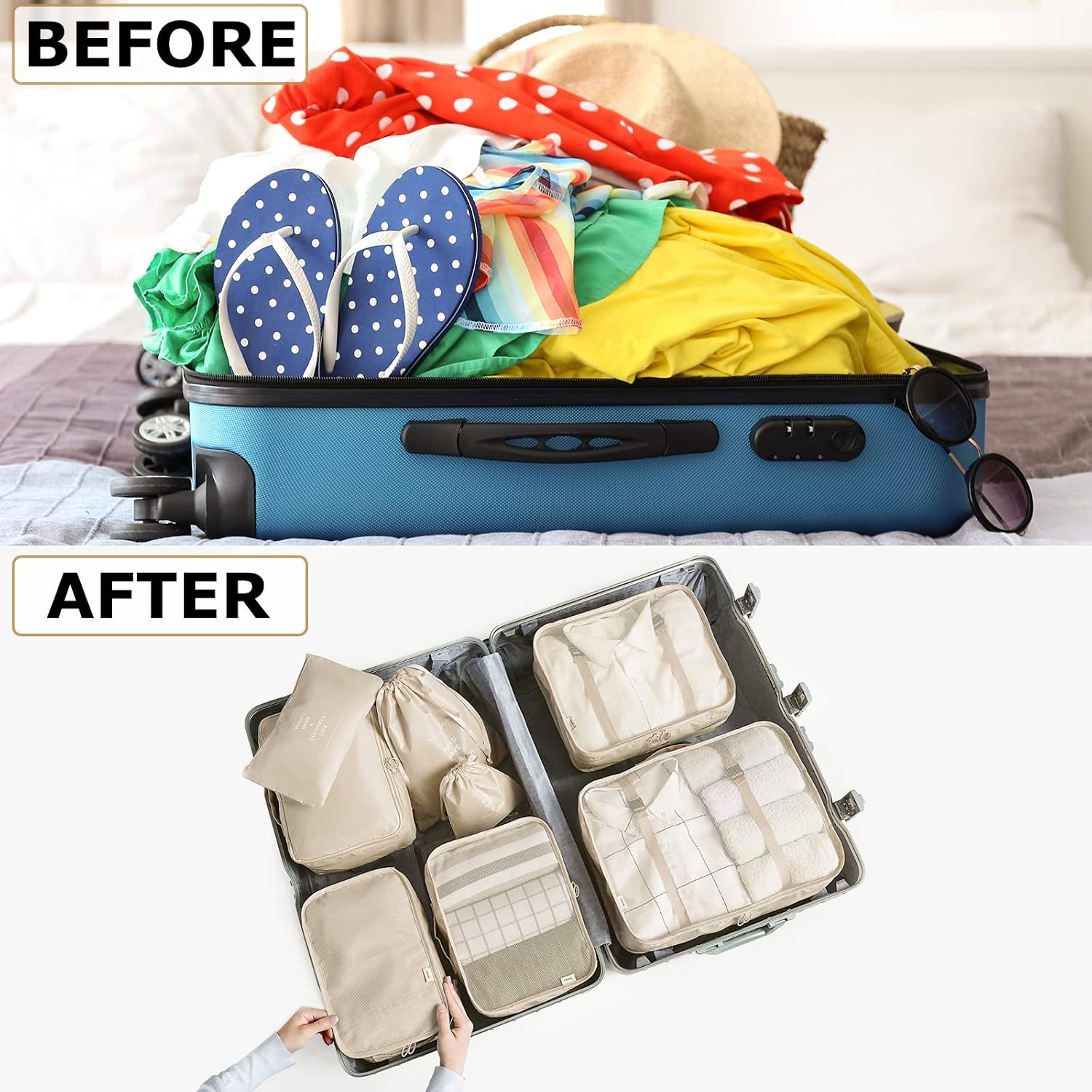 Thumbnail 1 de BillyBath Koffer Organizer-Set (8-teilig) – Packing Cubes, Schuhbeutel & Taschen für Reise