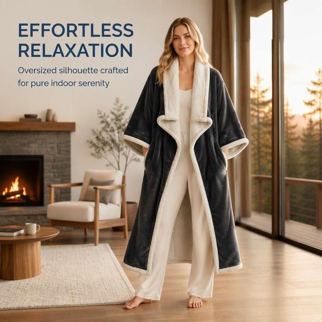 Detalle de Qosneoun 12564548 Wearable Heated Blanket with Sleeves, Foot Pockets and 9 Heat Levels