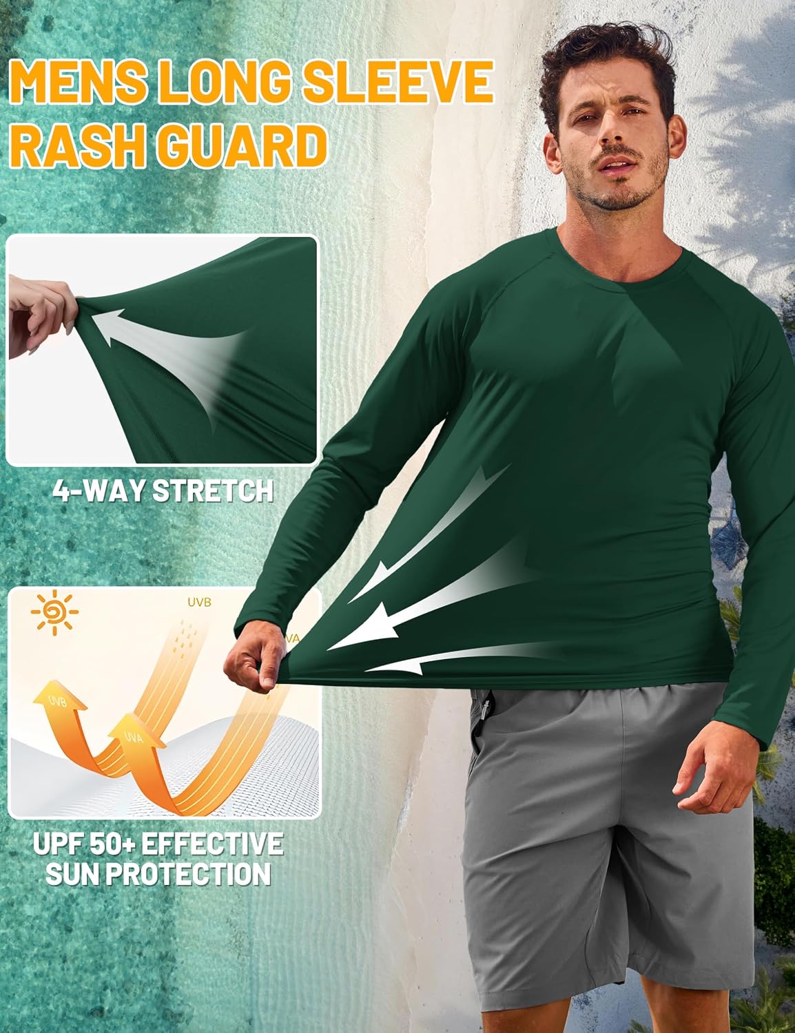 Thumbnail 3 de TACVASEN Men’s UPF 50+ Long Sleeve UV Protection T-Shirt for Hiking & Outdoor Sports