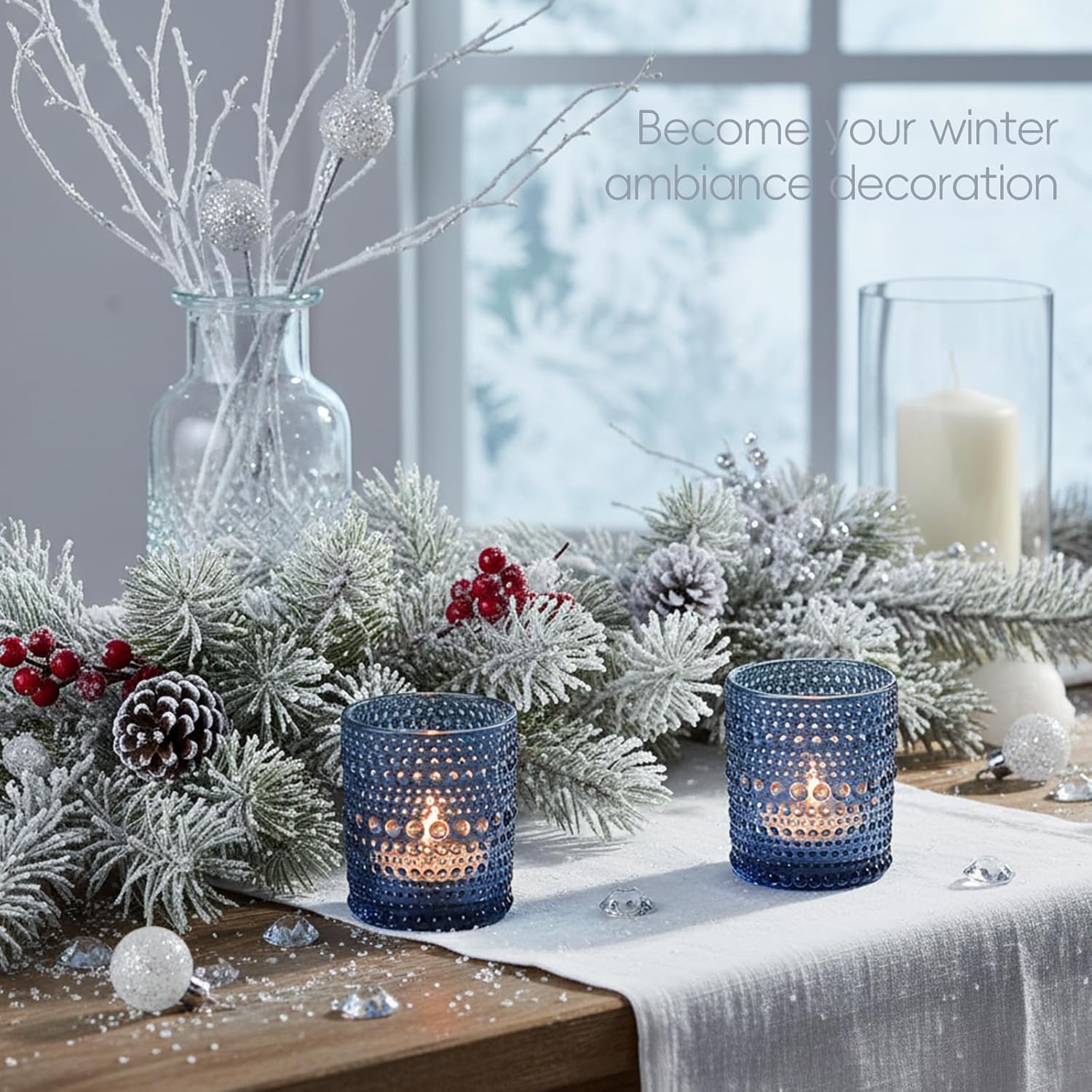 Thumbnail 1 de Blue Vintage 24-Pack Votive Candle Holders 2x2.5in 🕯