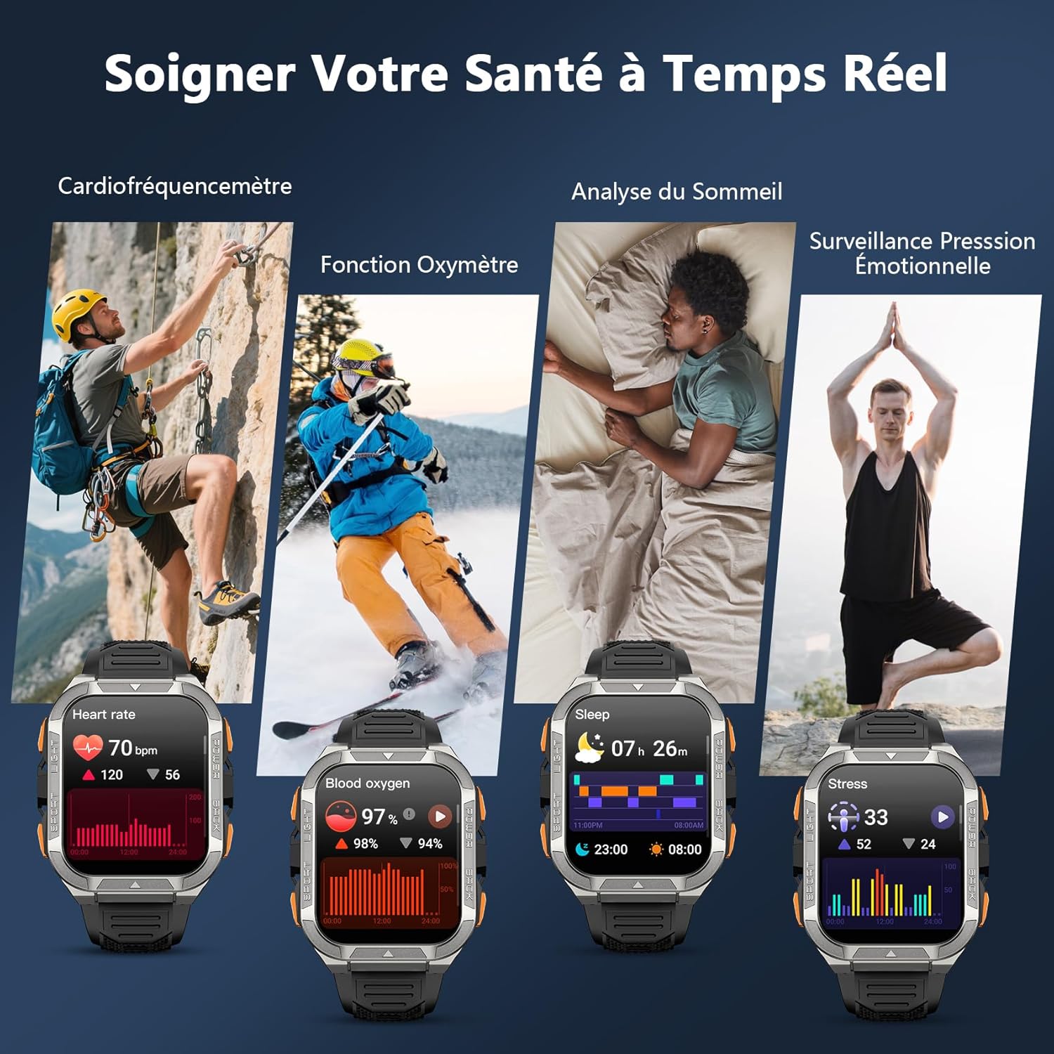 Thumbnail 5 de Blackview W80Pro : Montre Connectée Homme avec GPS Intégré et 900 mAh – Santé, sport et autonomie