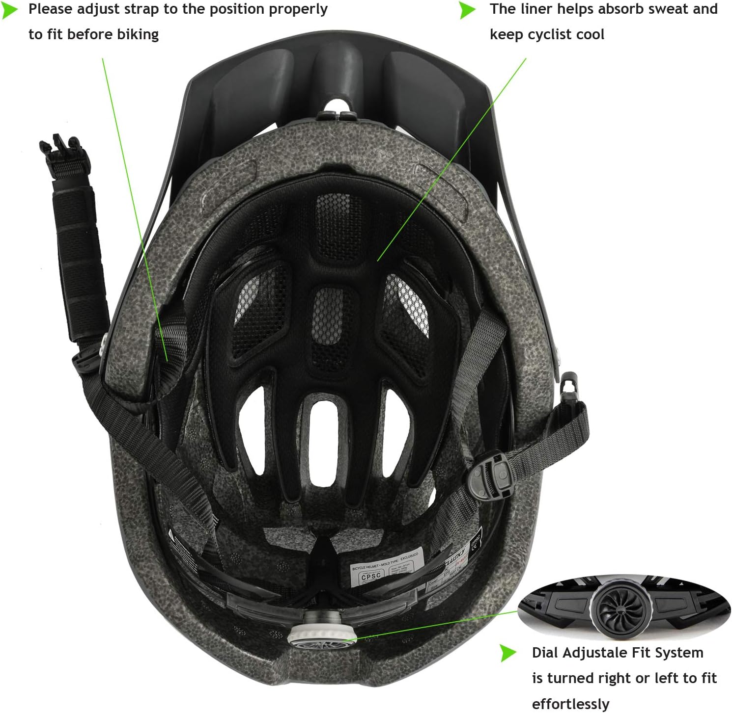 Thumbnail 6 de Exclusky MTB Helmet for Adults (CPSC certified, 18 vents, lightweight design)