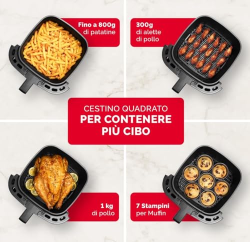 Detalle de Moulinex Easy Fry & Grill Vision EZ5068: Friggitrice ad aria 4,2 L con finestra e griglia