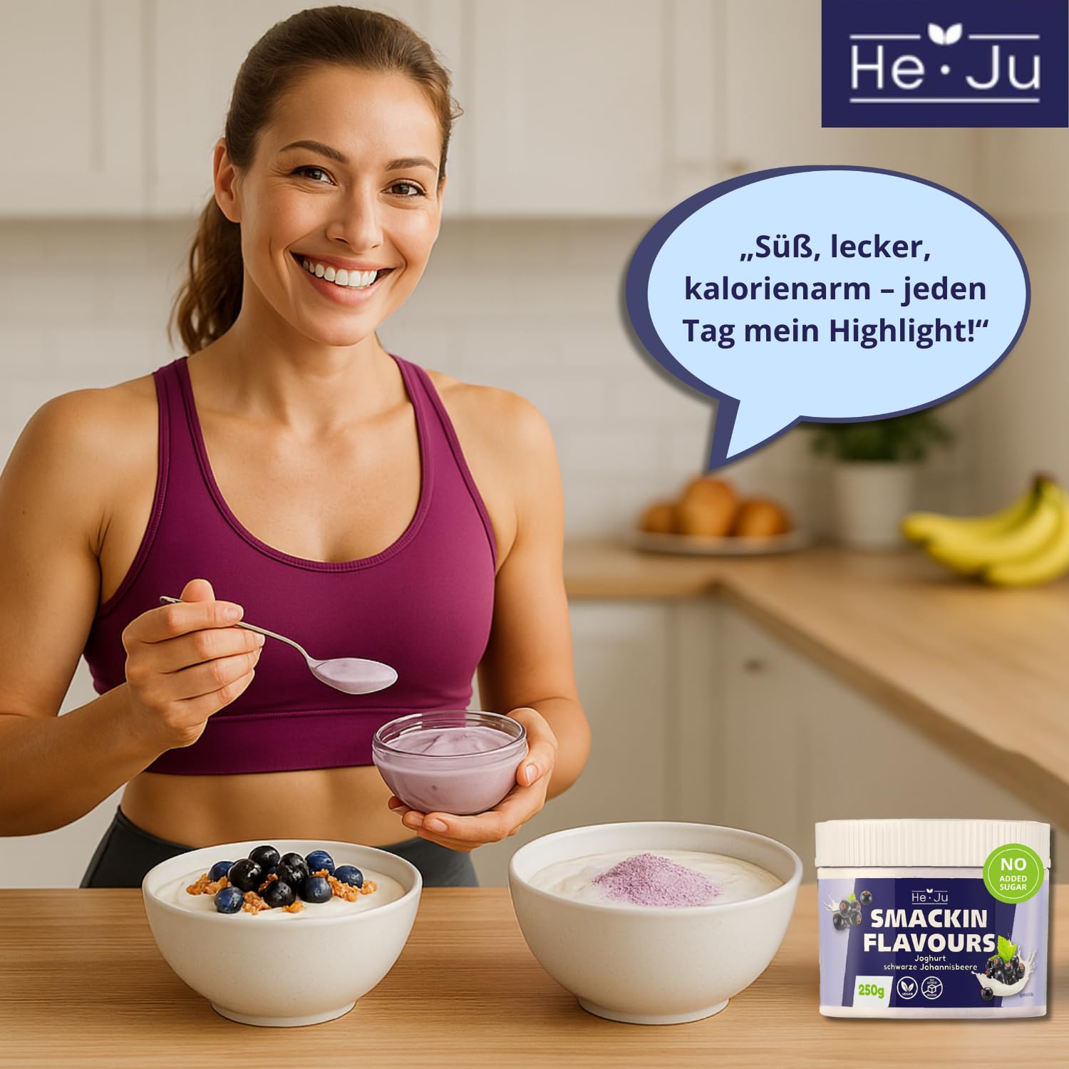 Thumbnail 5 de He-Ju Flavour Pulver 250g schwarze Johannisbeere 🥣