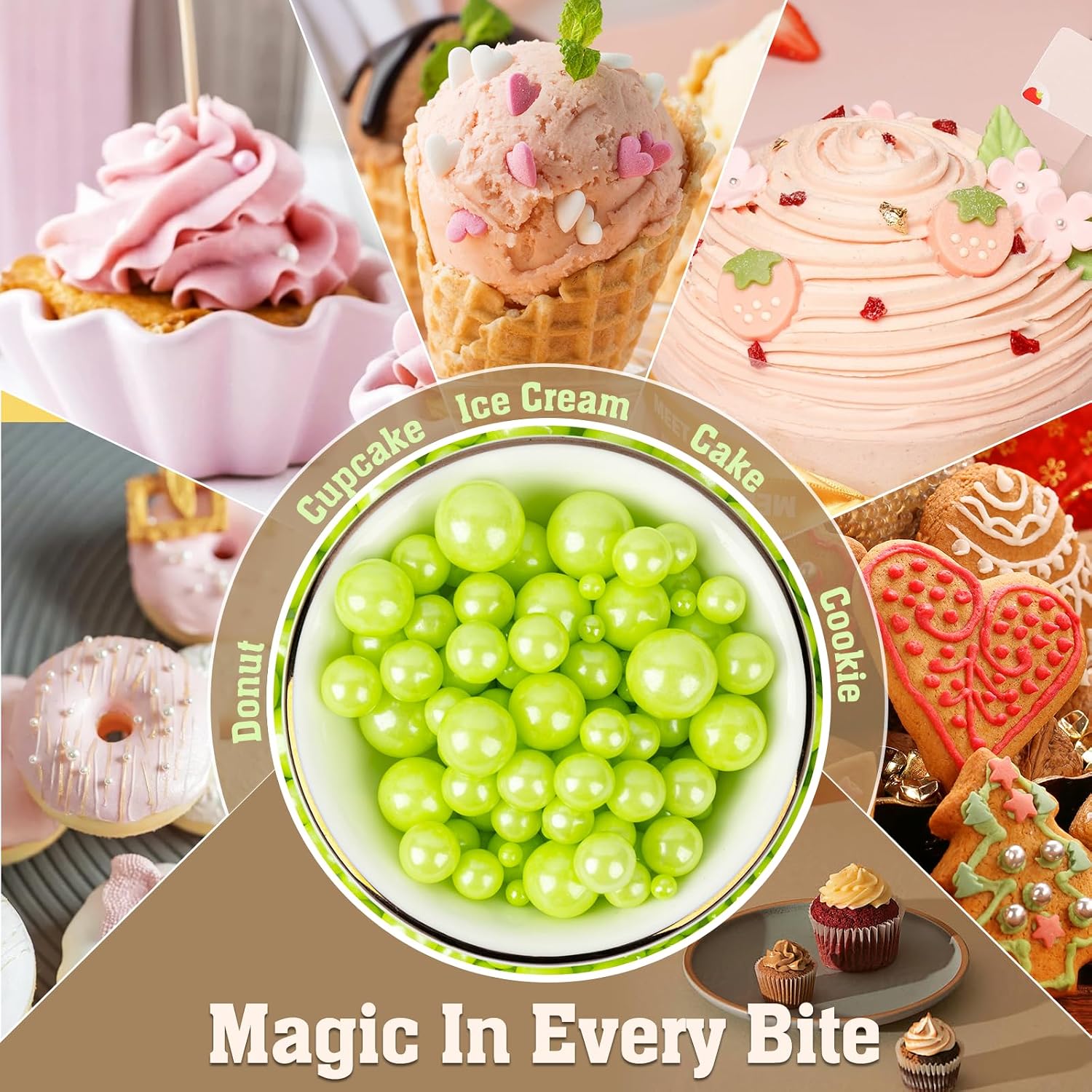 Thumbnail 6 de Twisweet Green Sugar Pearls 130g