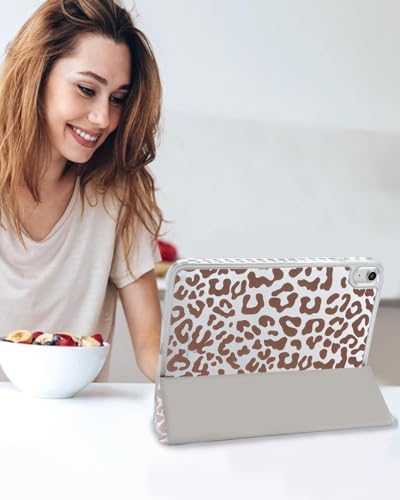 Thumbnail 7 de Fycyko Étui folio Leopard Rose pour iPad 11e Génération (2025, A16) et iPad 10e Génération (2022) – Motif Léopard, Porte-crayon