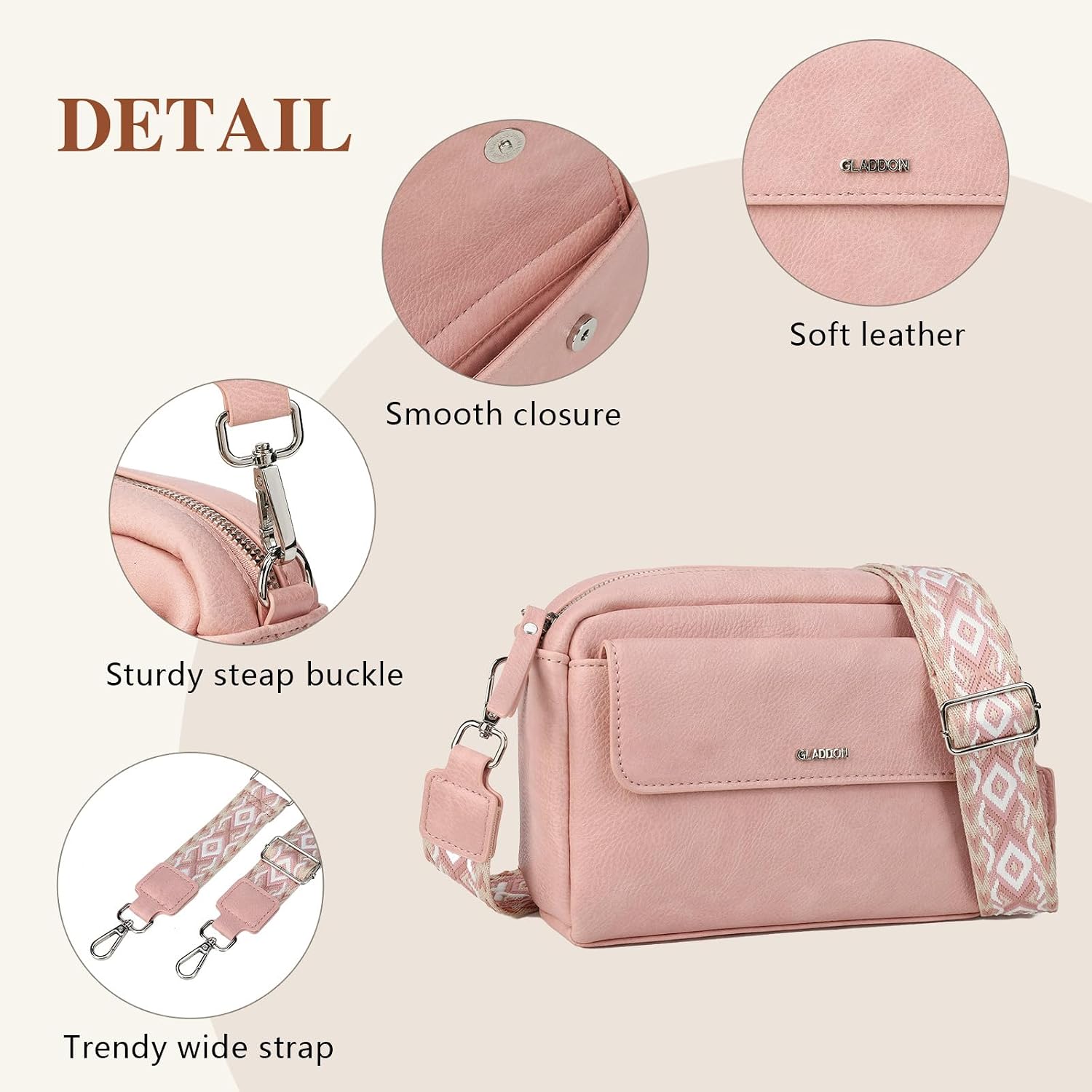 Thumbnail 3 de Gladdon sac bandoulière femme PU léger
