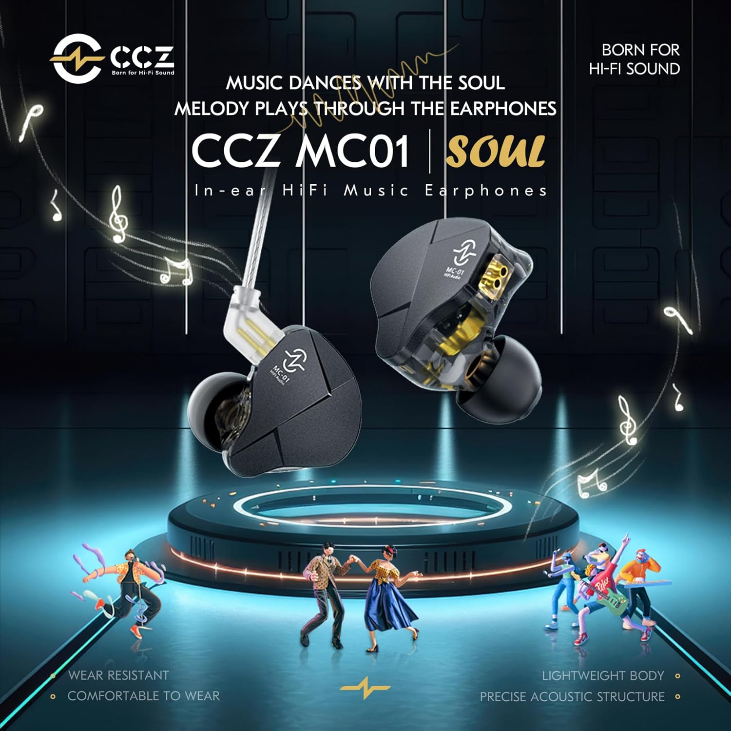 Thumbnail 1 de Yinyoo CCZ MC01 Soul wired in-ear monitors (IEM) with 3.5mm jack