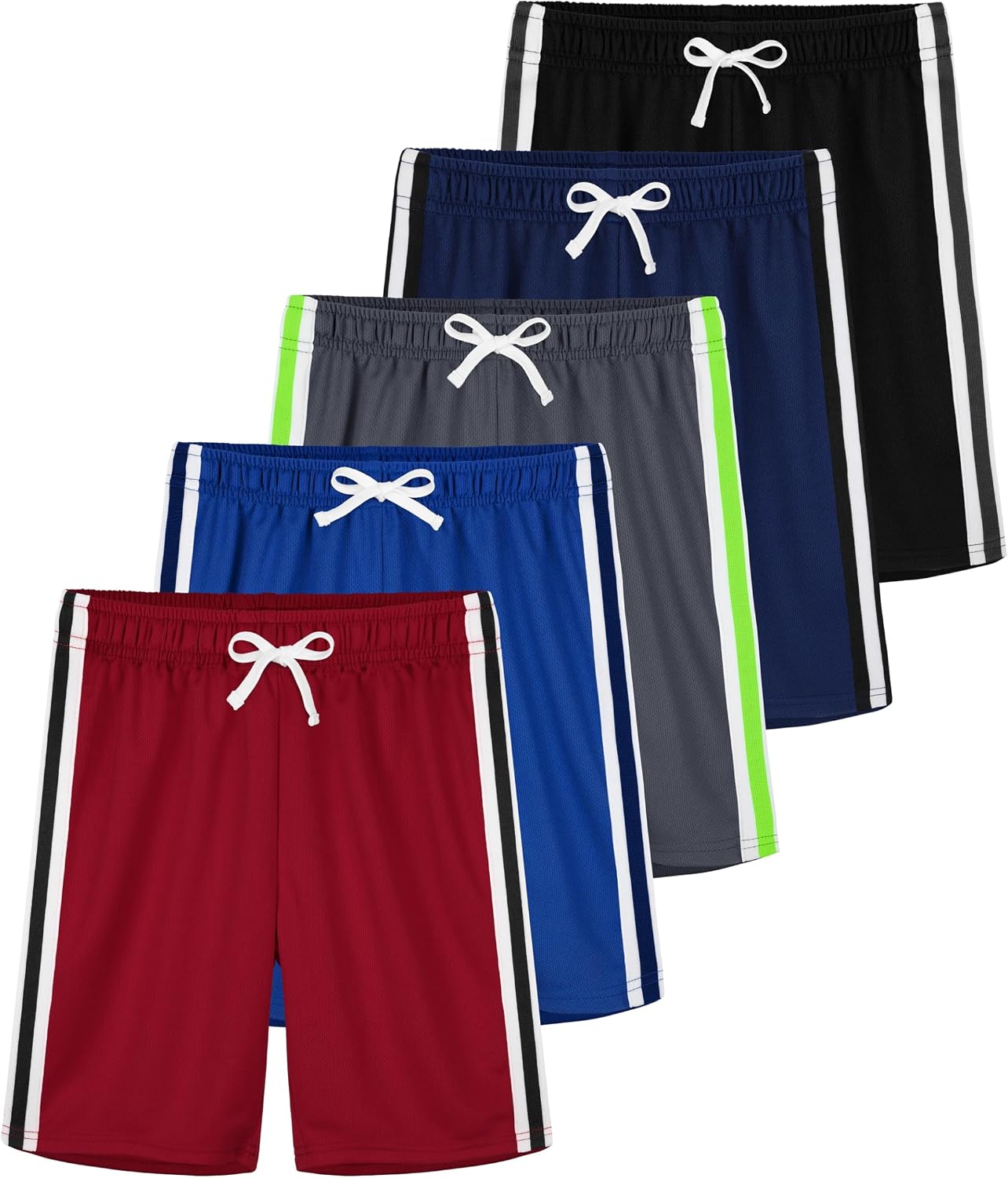 Thumbnail 6 de YERIOK Boys Athletic Shorts 5-Pack Mesh
