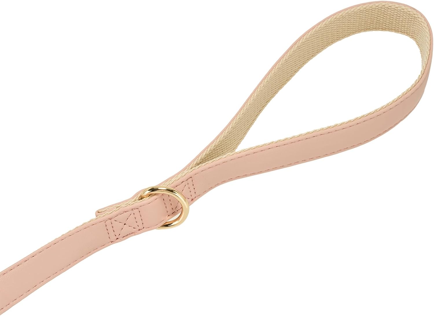 Thumbnail 3 de YUDOTE 150cm Soft Cotton Dog Lead with PU Leather (Light Pink) – 2cm flat leash for medium dogs