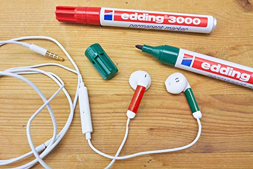 Detalle de edding 3000 Permanentmarker – ocker, 10 Stifte, Rund-Spitze 1,5–3 mm