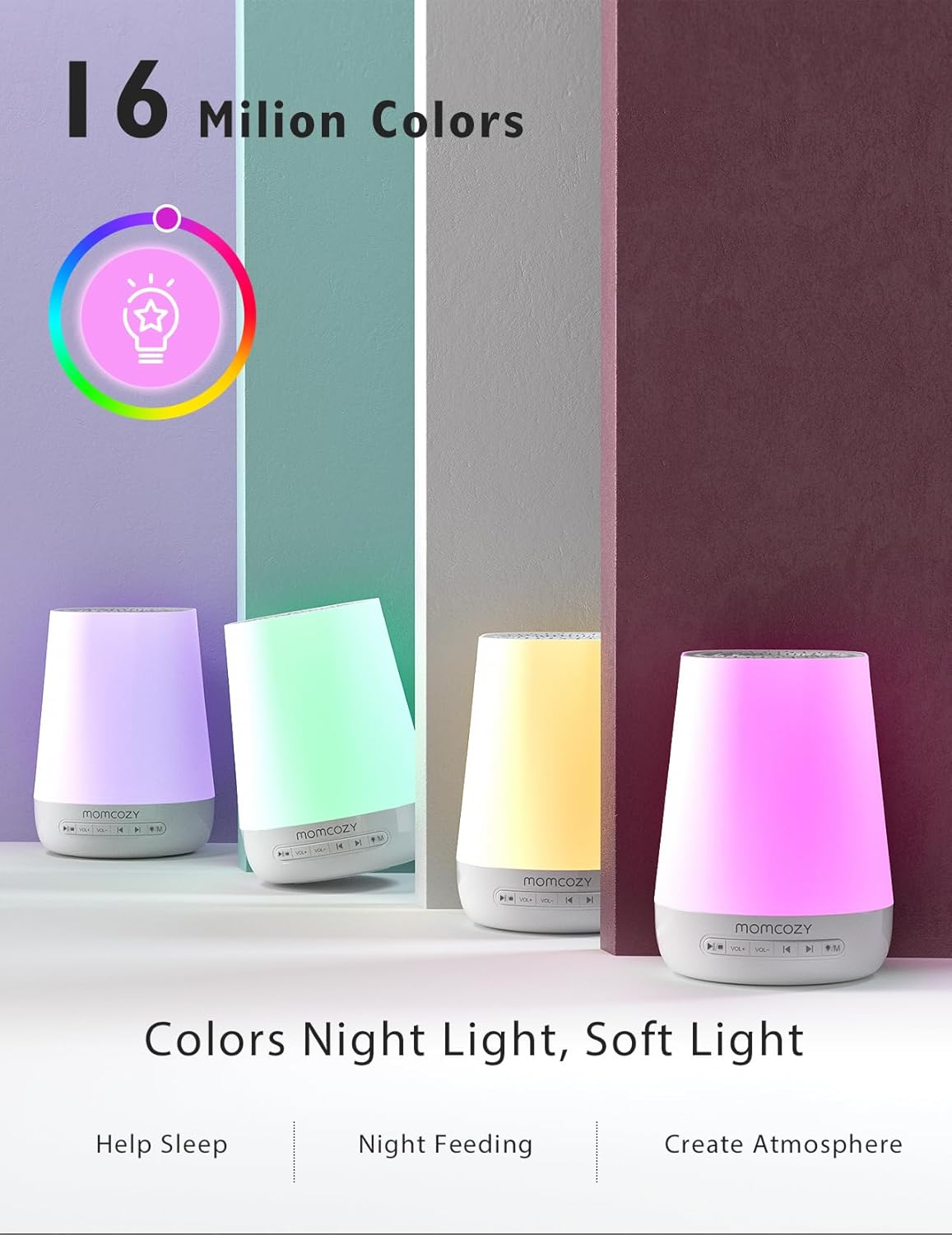 Thumbnail 2 de Momcozy Baby Sound Machine 34 sounds 💤