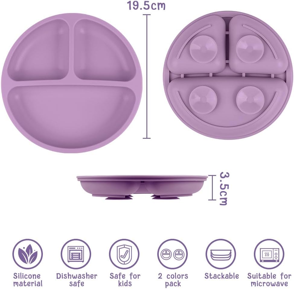 Detalle 2 de Aolso Plato de Silicona con Ventosa 19,5 cm