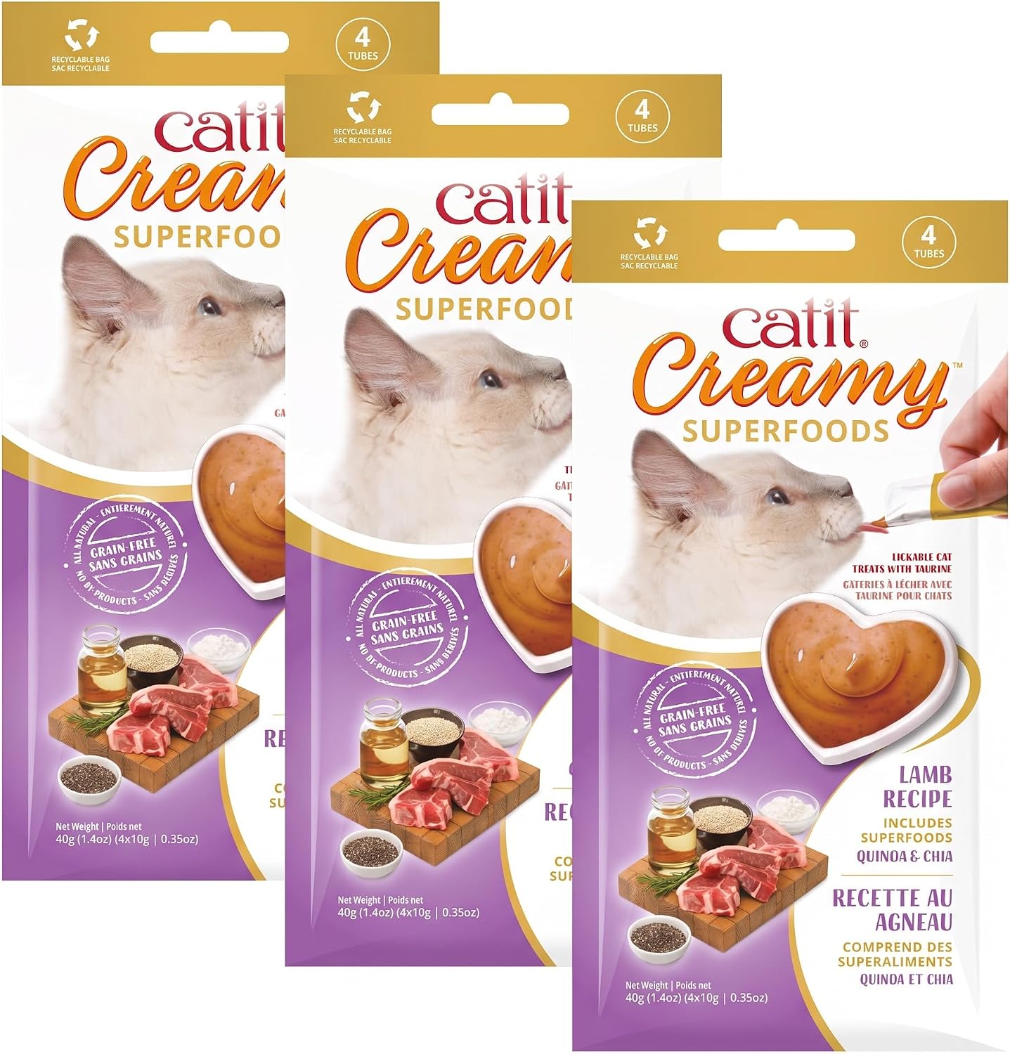 Thumbnail 6 de Catit Creamy Snack líquido para gatos – Bote surtido 80 x 10 g