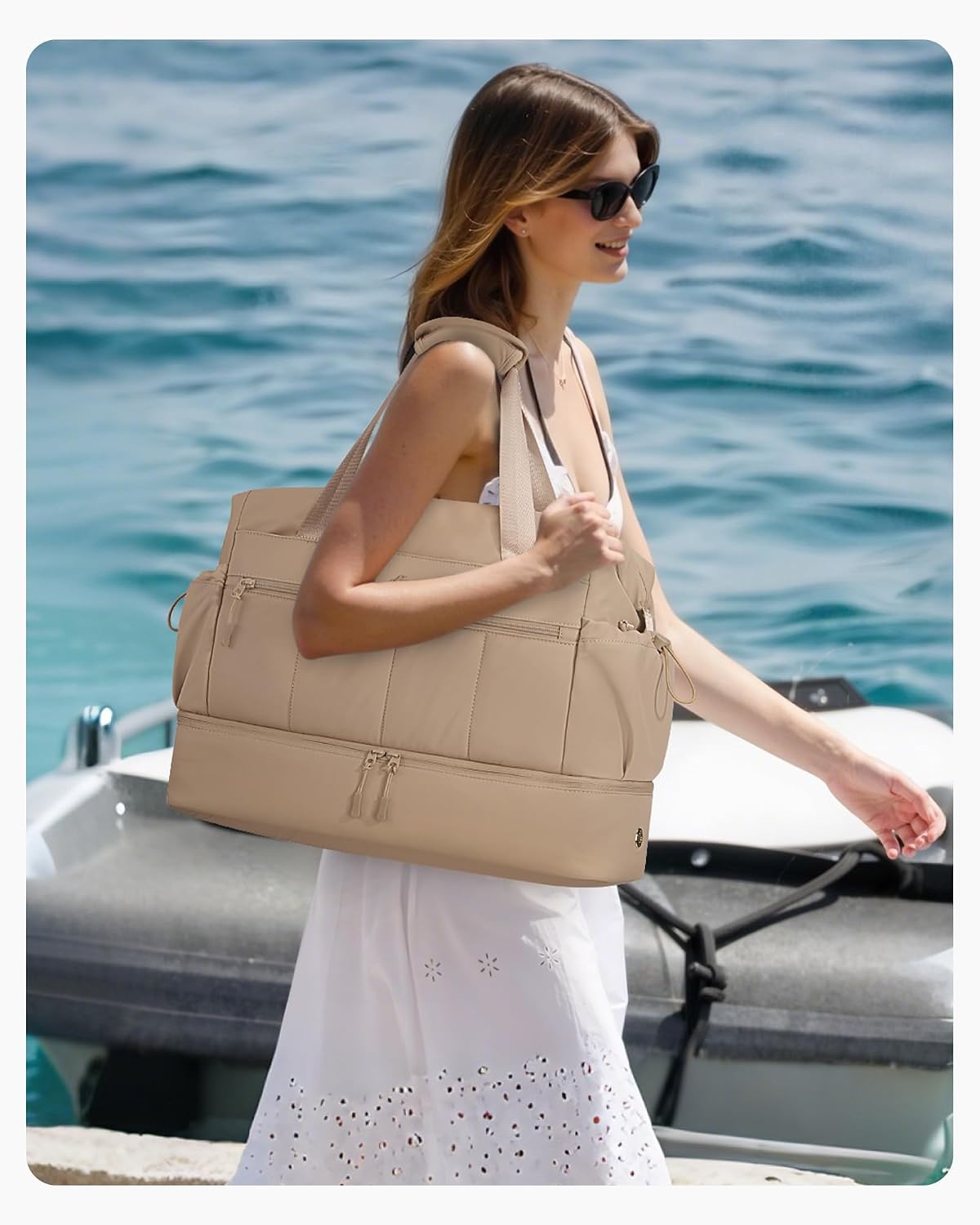 Detalle 2 de LOVEVOOK Reisetasche 30 l Khaki für Damen