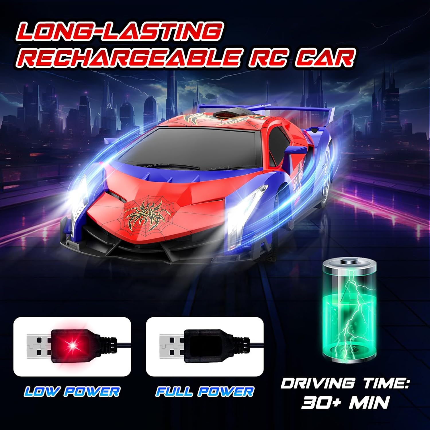 Detalle de FUIOCOCP RCY1114 Spider RC-auto 1:18, oplaadbaar en 2,4 GHz