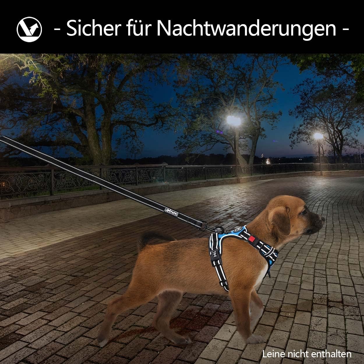 Detalle de PoyPet Hundegeschirr mit Griff und Reflektoren, S