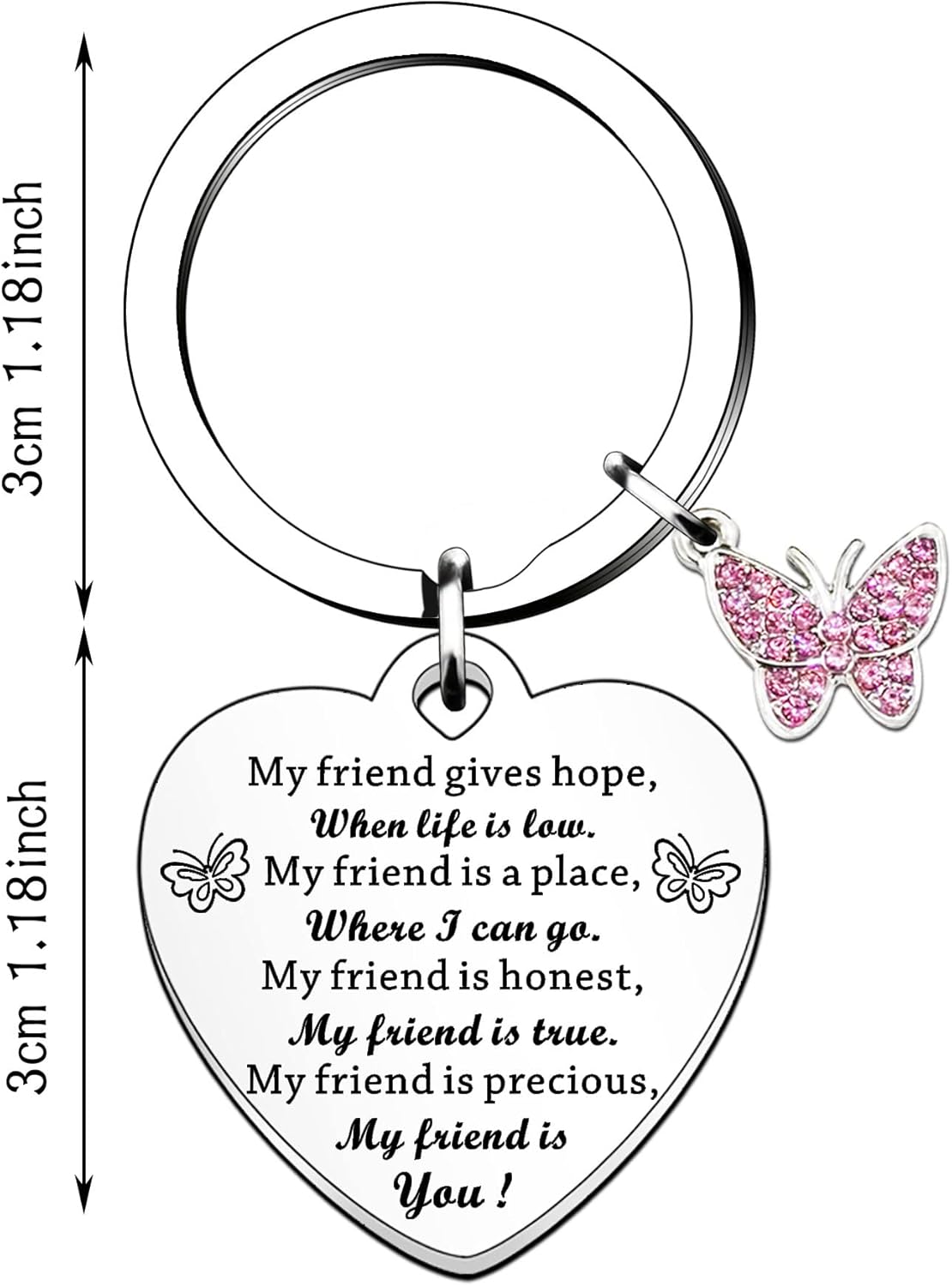 Thumbnail 1 de HULALA Best Friend Friendship Keyring Keychain Key Ring for Women