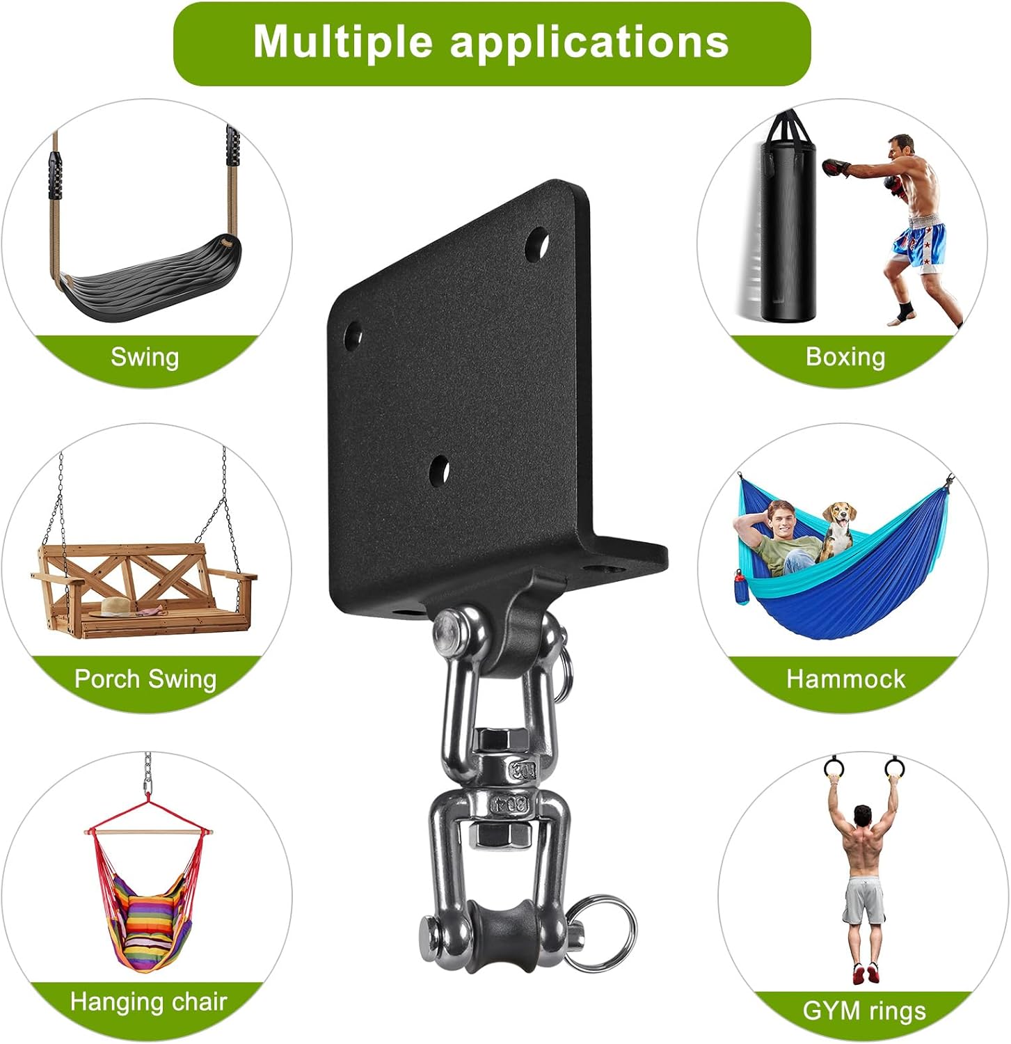 Thumbnail 5 de BeneLabel Punching Bag Hanger: Heavy-Duty 1000 lb Beam Mount with 360° Swivel