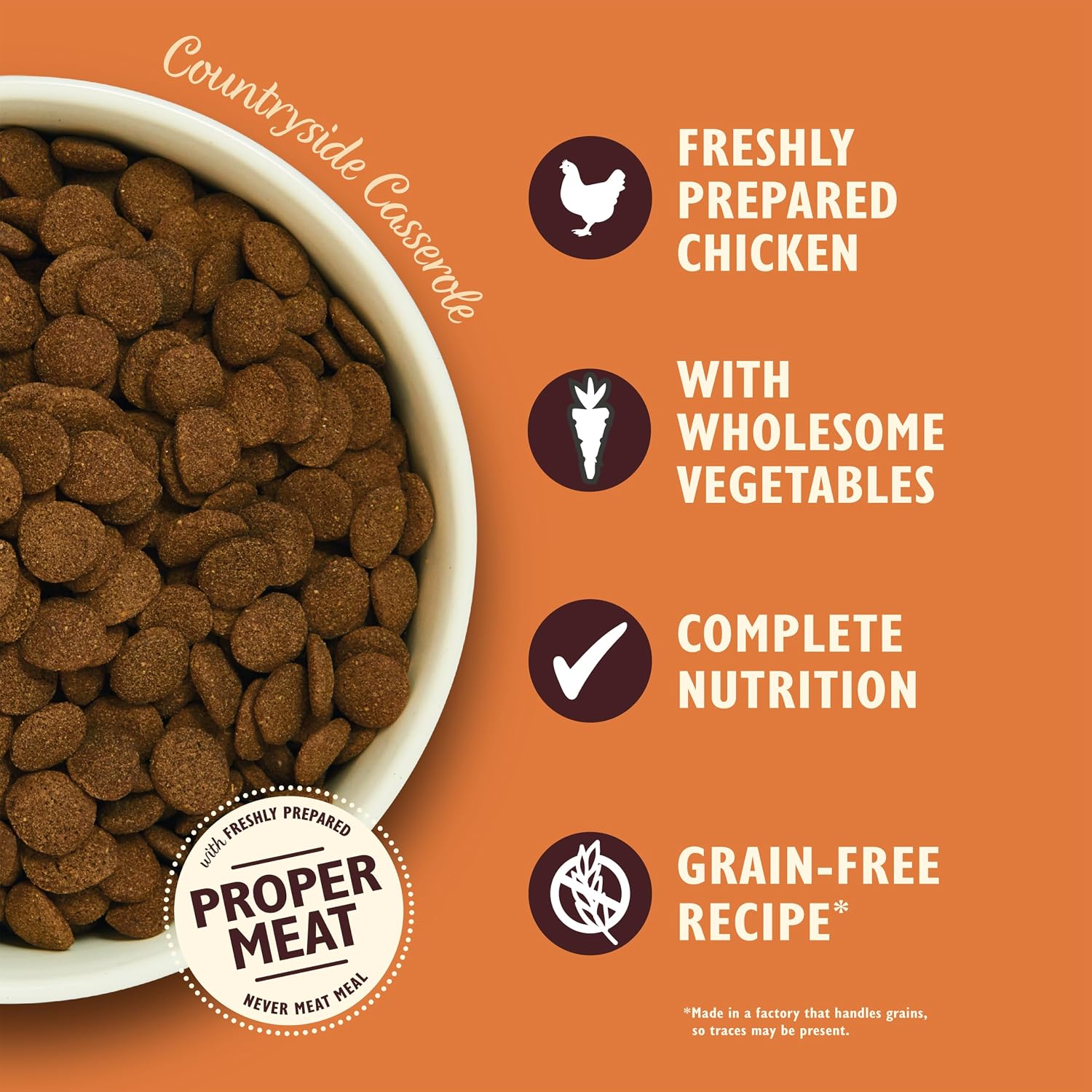 Detalle de Lily's Kitchen Made with Natural Ingredients Adult Dry Dog Food – Chicken & Duck Grain-Free, 2.5kg