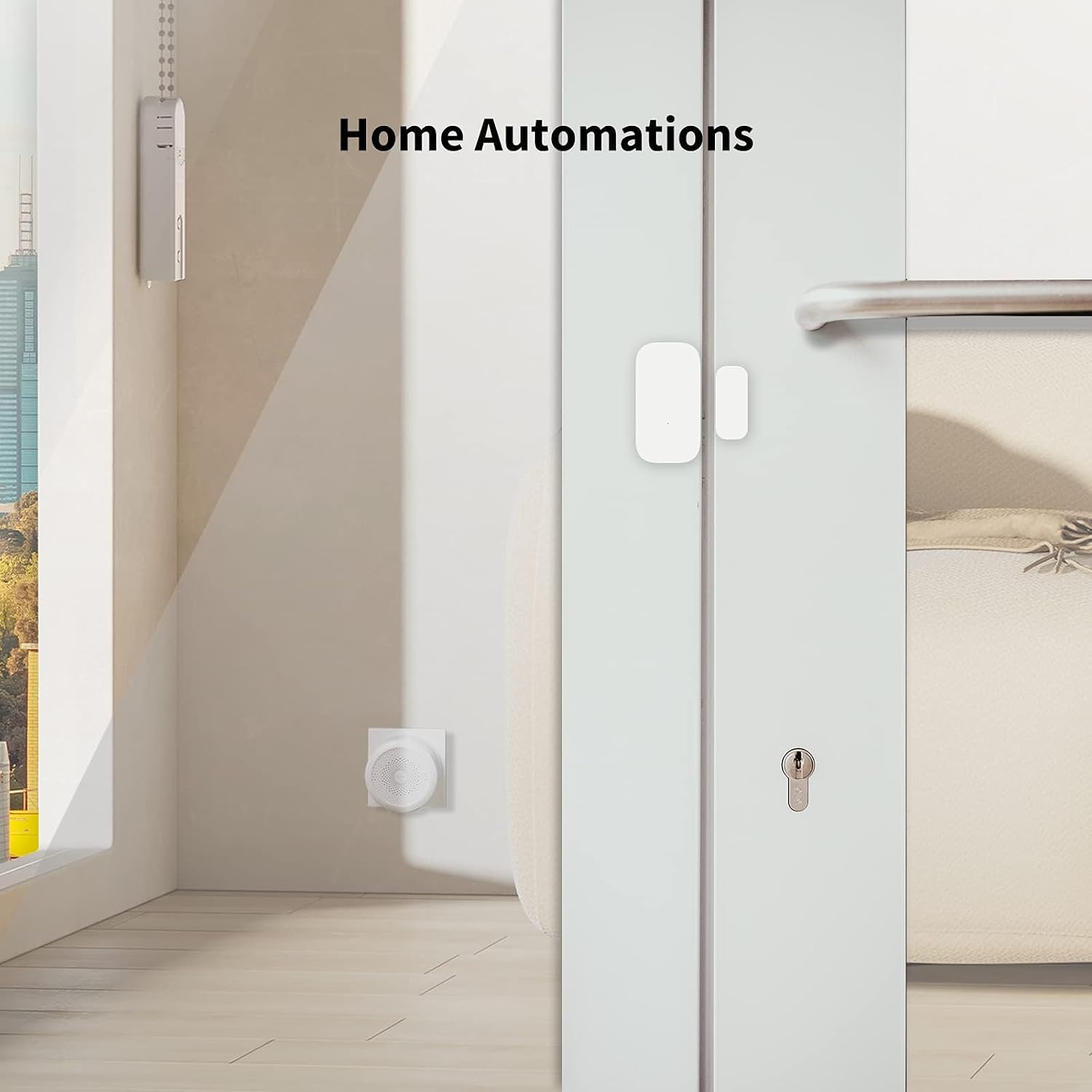 Detalle de Aqara Roller Blind Drive E1 (richiede hub Aqara): motore per tapparelle con timer e controllo vocale, compatibile HomeKit, Alexa, Google Assistant e IFTTT