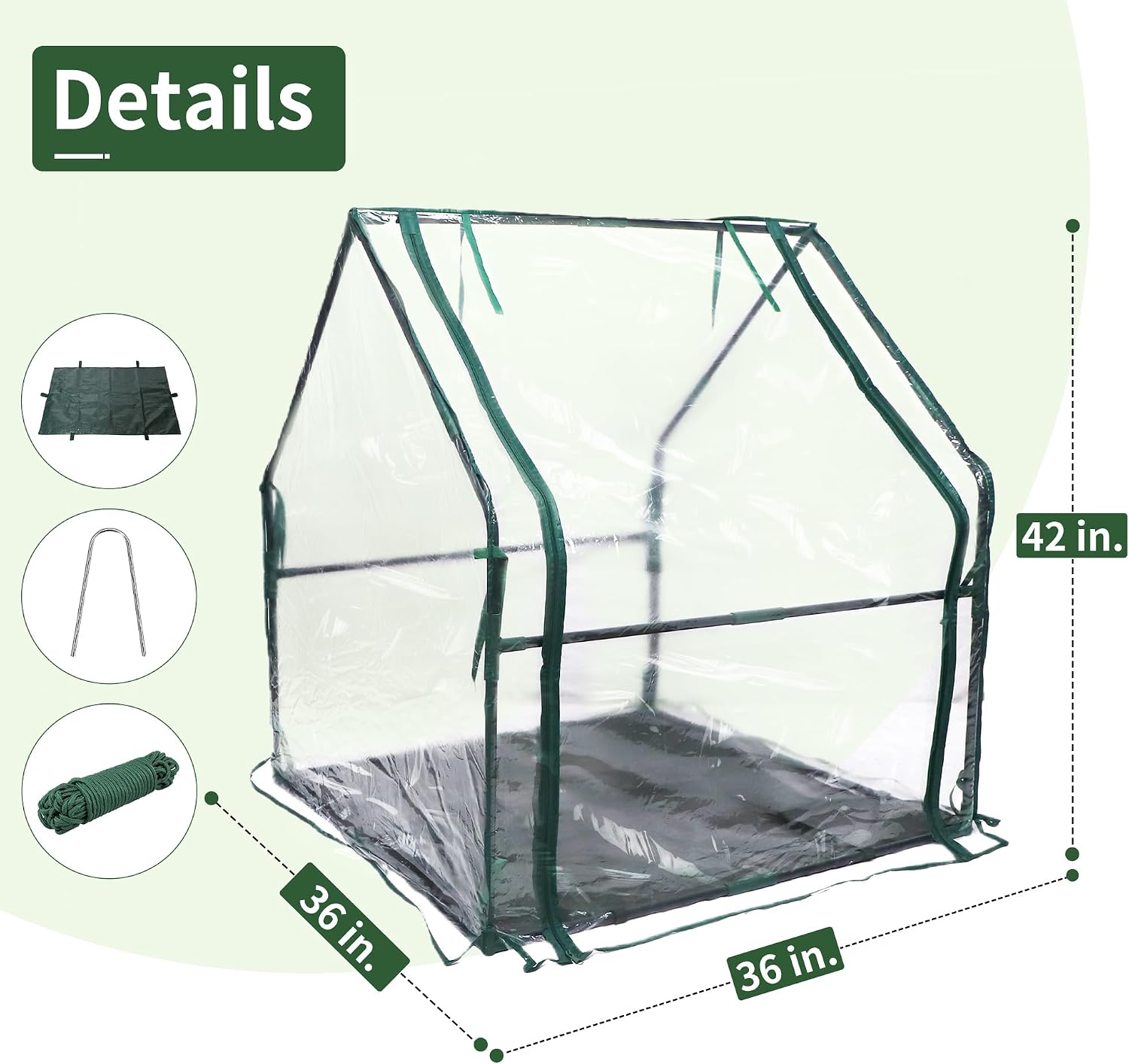 Detalle de PROWORX Mini Greenhouse 36 x 36 x 42 inches