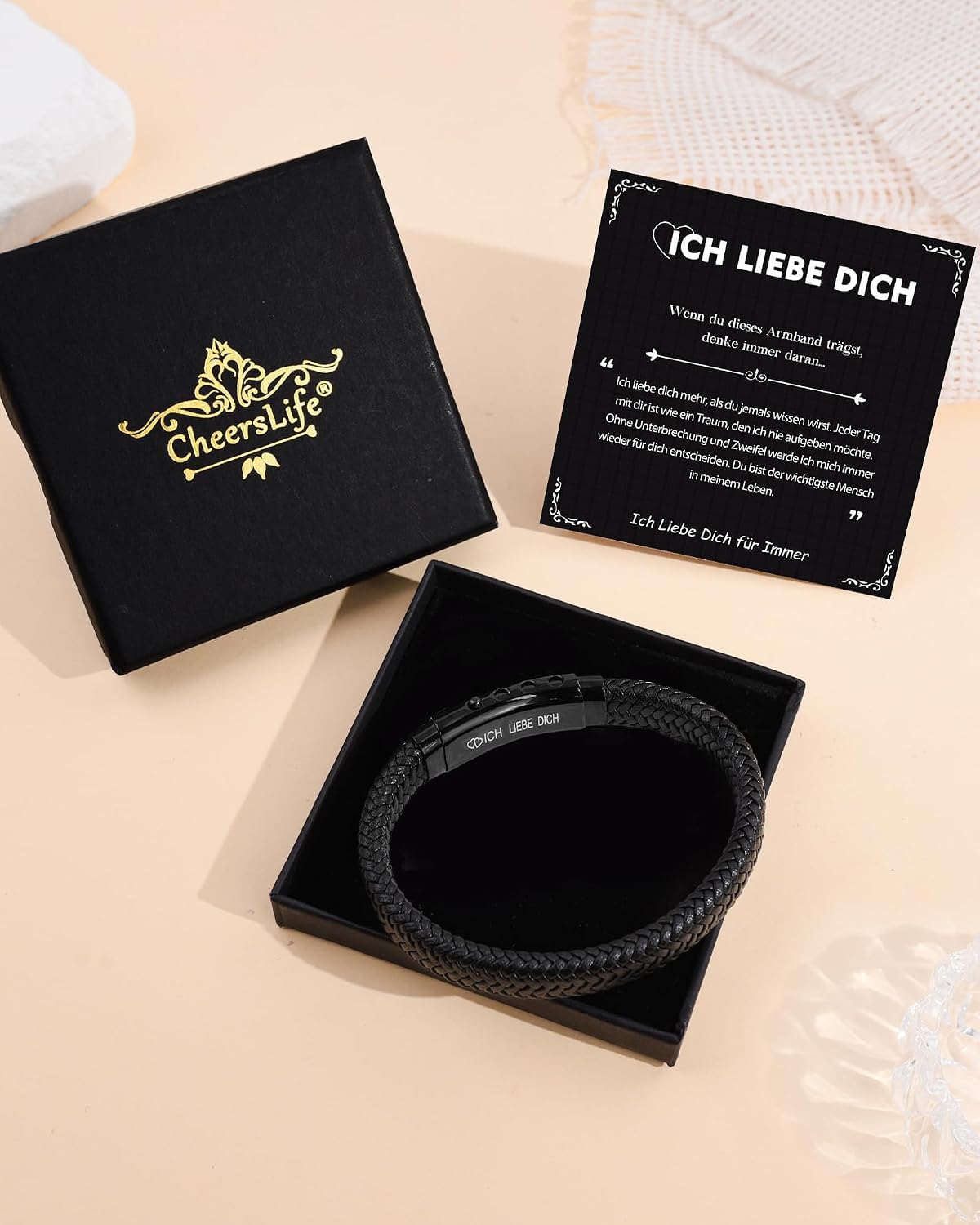 Detalle 1 de CheersLife Armband Ich liebe dich mit 19-22 cm