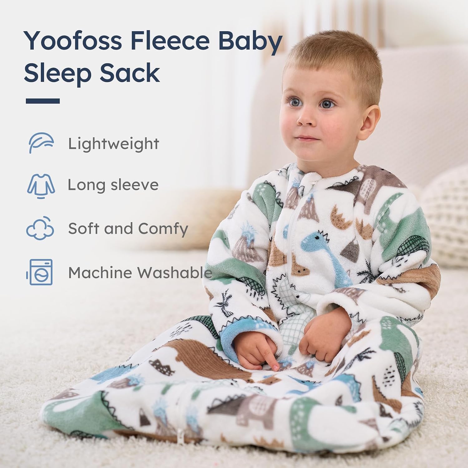 Detalle de Yoofoss Fleece Sleep Sack 1.5 Tog