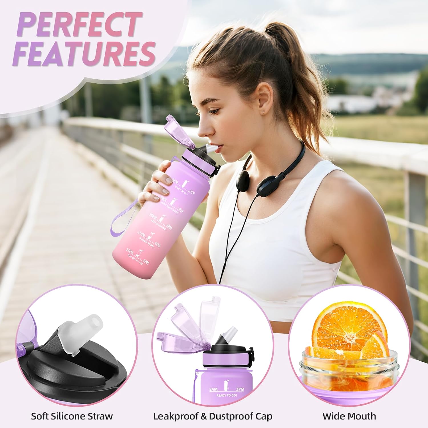 Detalle 2 de Motswedi Gourde 1500ML pour sport