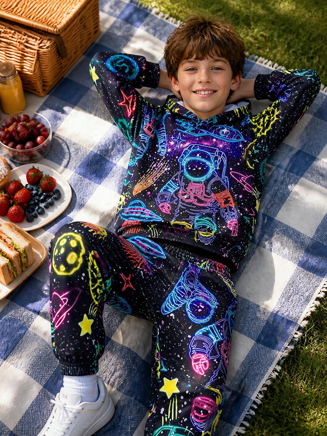 Detalle 2 de Uideazone Boys' Sweatsuit Set 5–14Y