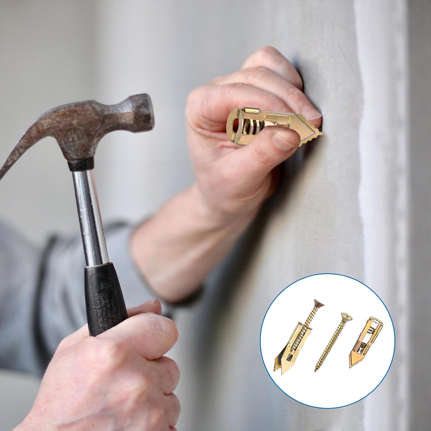 Detalle de Vmuter Drywall Anchors, Zinc-Plated Steel