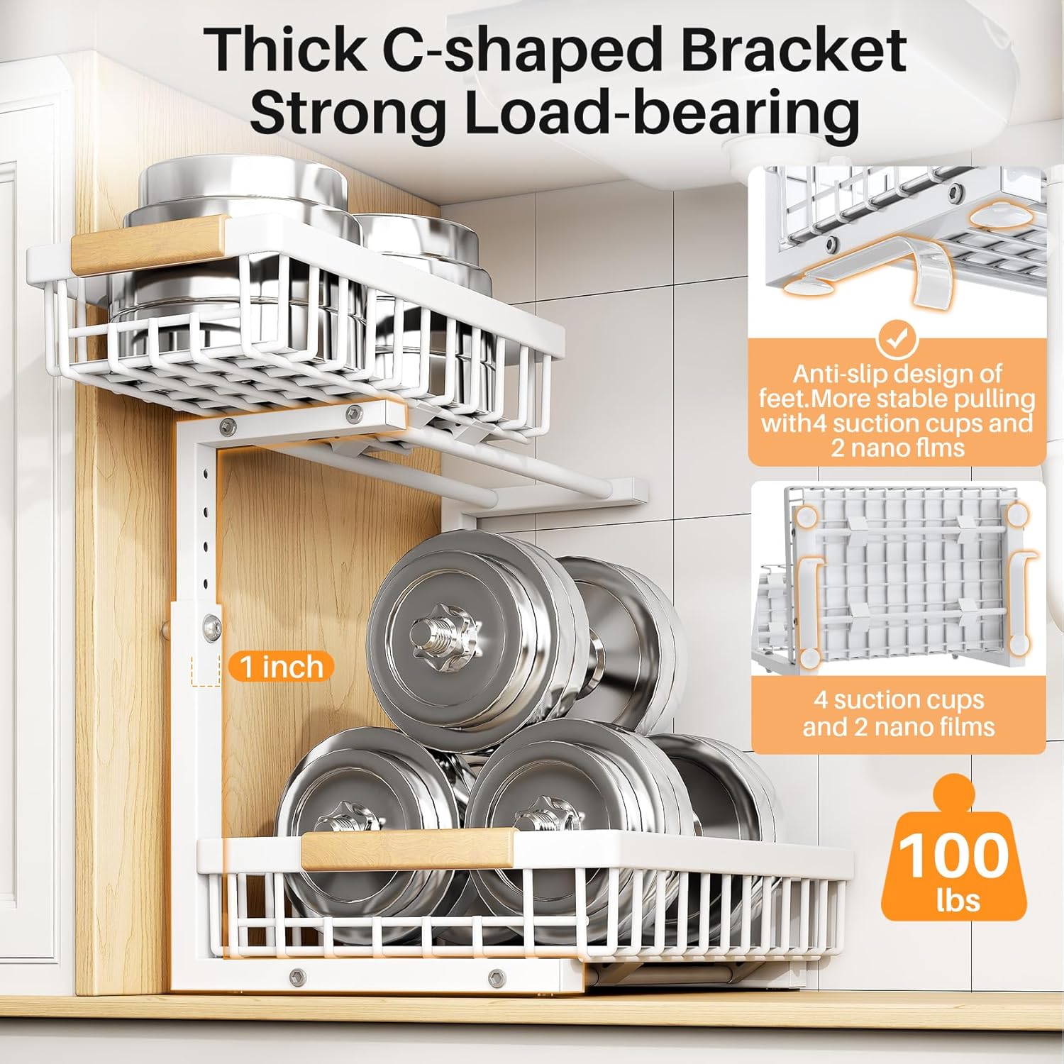 Thumbnail 5 de PXRACK 2-Pack Under Sink Organizer