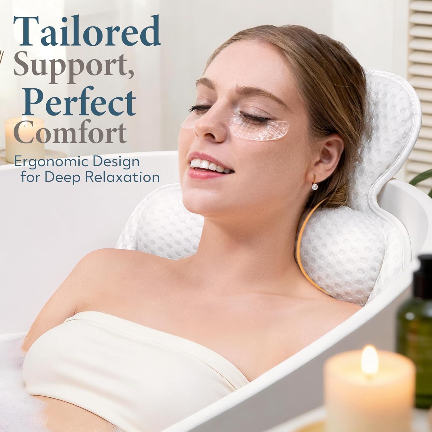 Detalle de Tub bath pillow with 54 suction cups