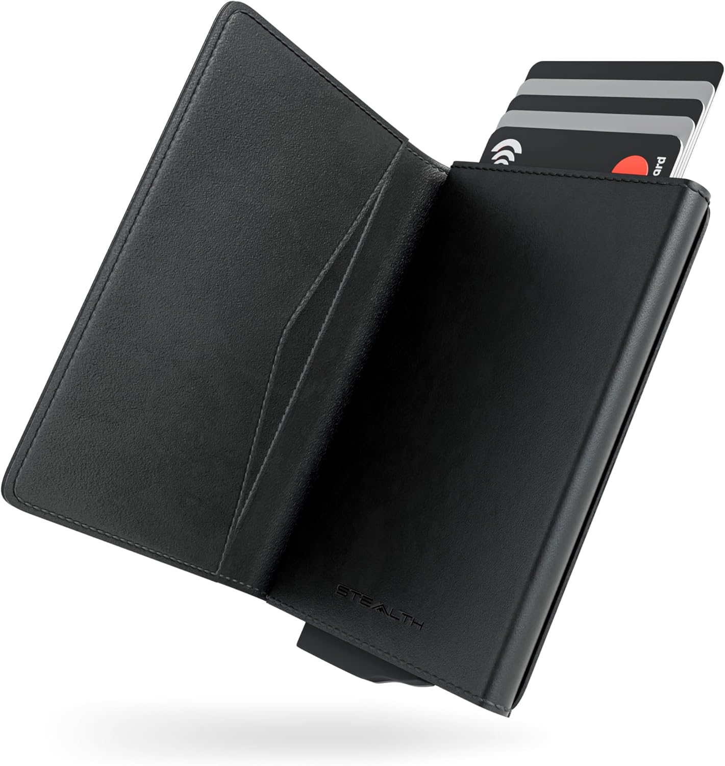 Thumbnail 6 de Stealth Wallet – Smart Minimalist Card Holder (Grey) with RFID/NFC Blocking, Pop-Up 10-Card Capacity