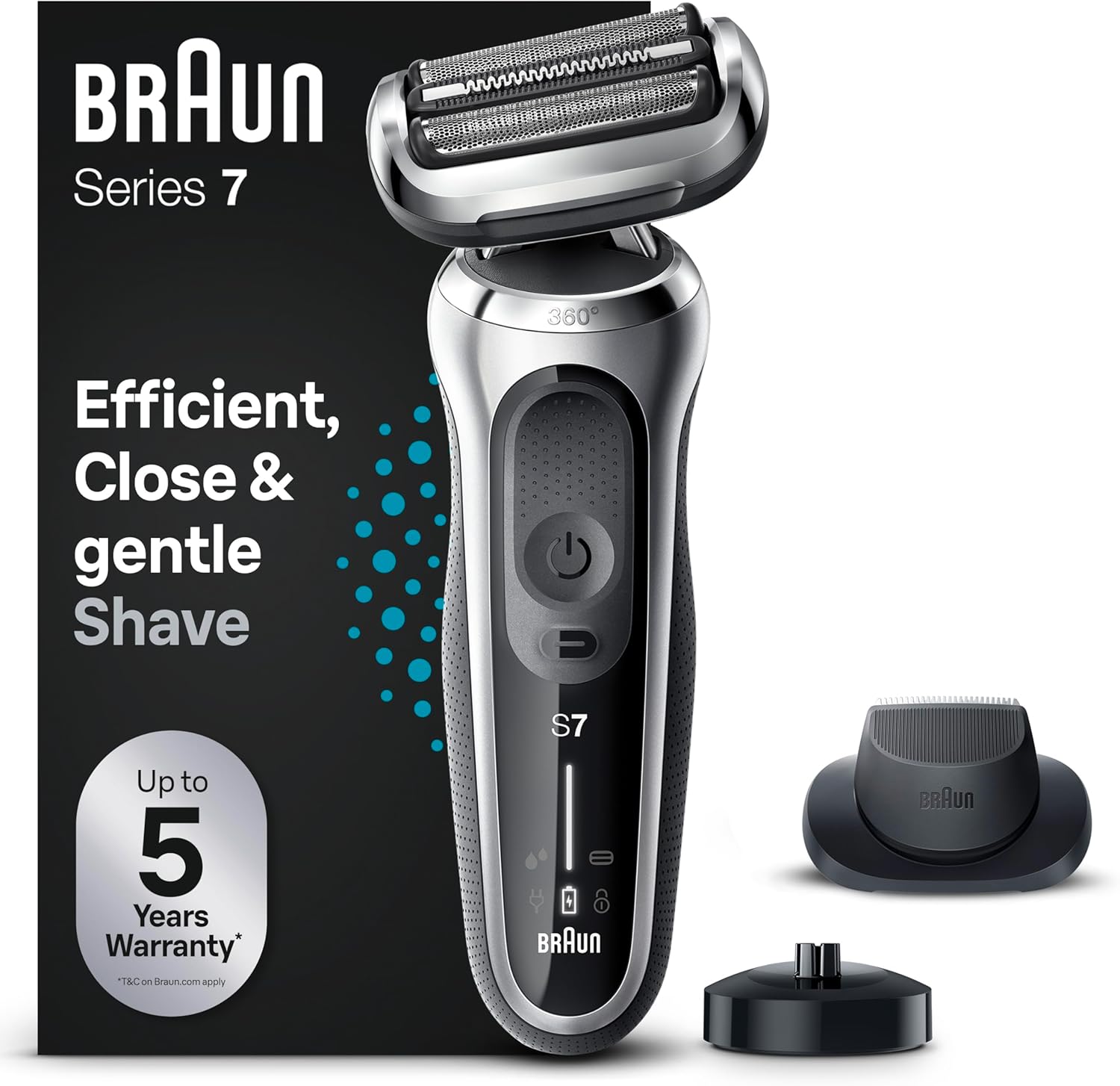 Thumbnail 6 de Braun Rasoir électrique homme Series 7 72-N4200cs noir — étanche, lames flexibles et tondeuse de précision