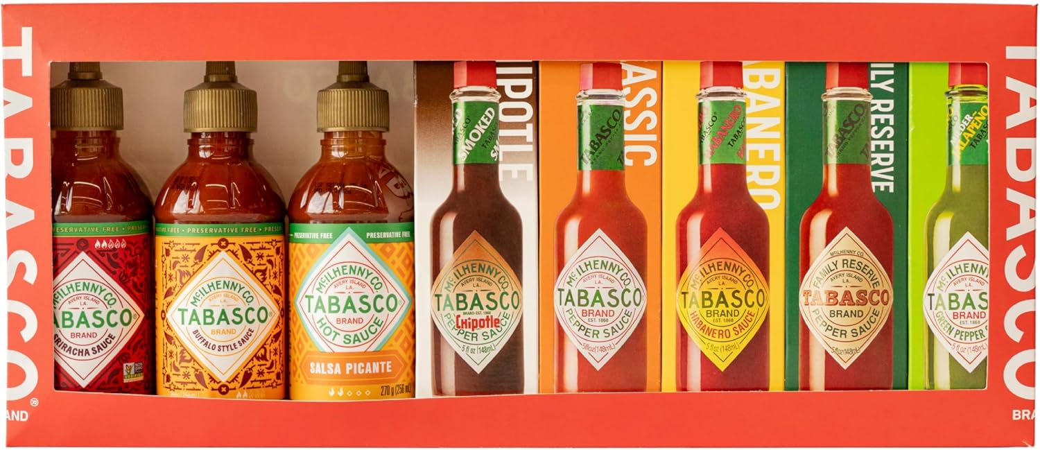Thumbnail 5 de TABASCO Set di 8 Salse Piccanti – Red, Green, Chipotle, Habanero, Family Reserve e 3 Flaconi Squeeze