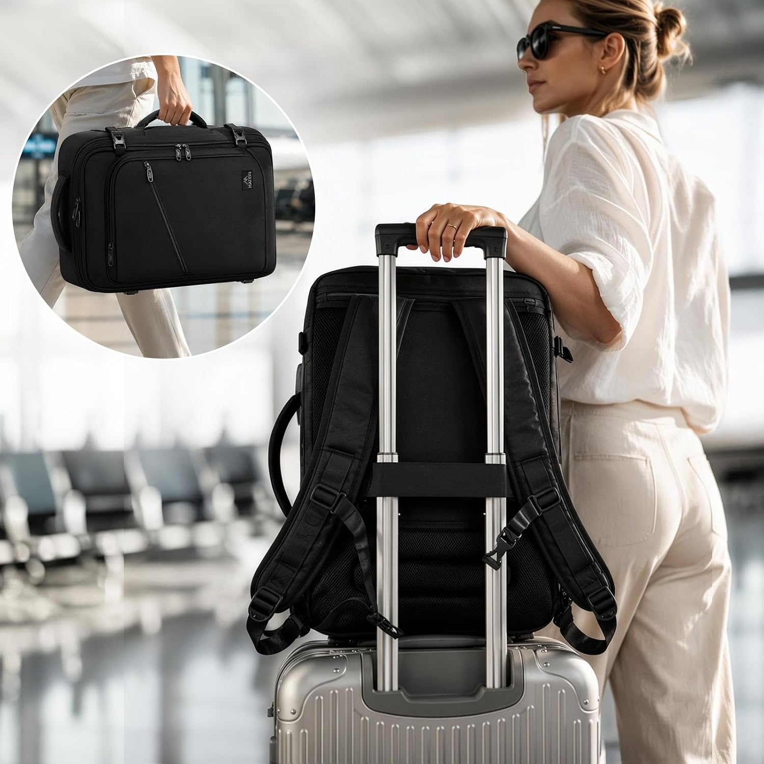 Thumbnail 5 de MATEIN Carry on Backpack: Extra Large Expandable Travel Companion