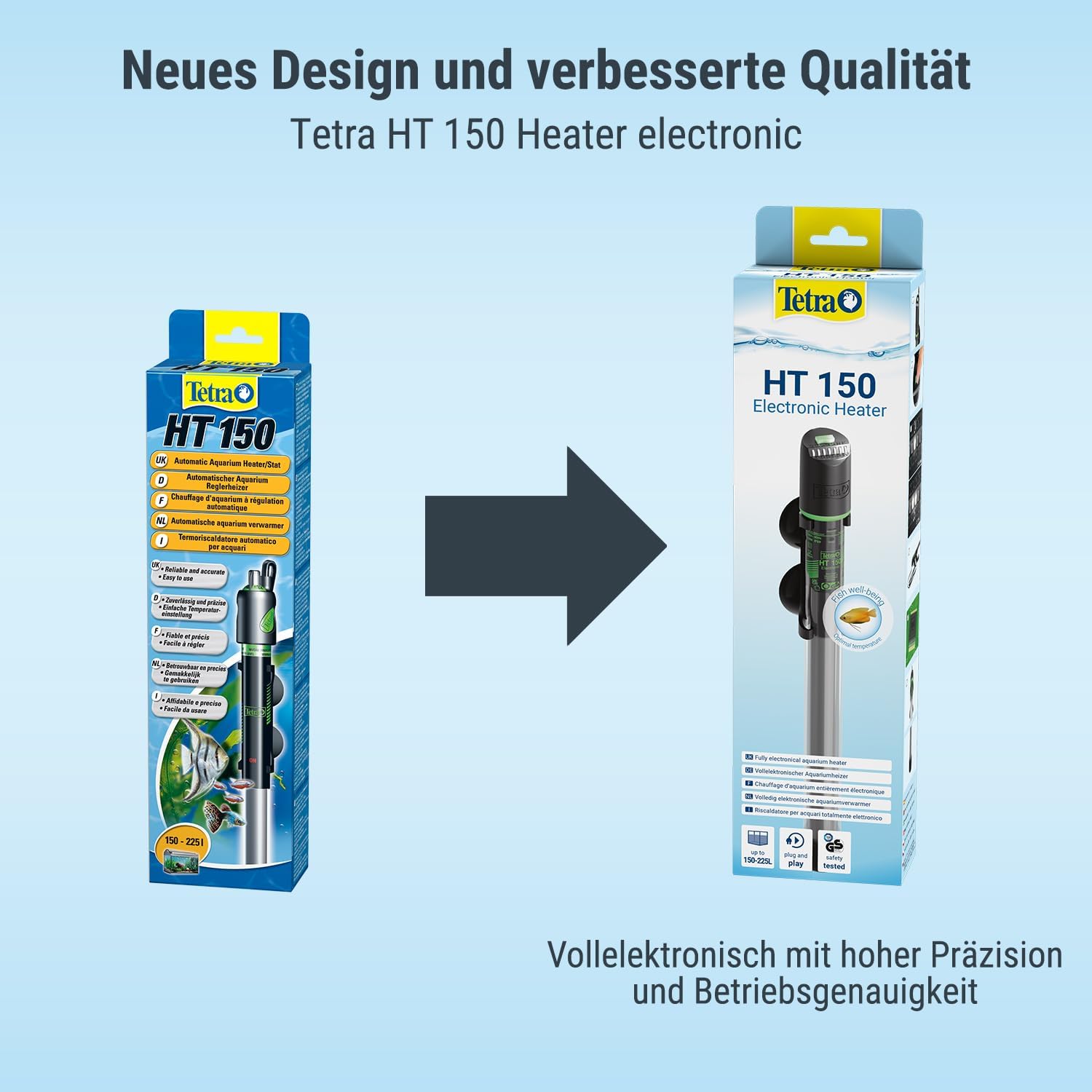 Thumbnail 1 de Tetra HT 150 Aquarienheizer für 150–255 Liter – vollelektronisch mit 20–32 °C Einstellung