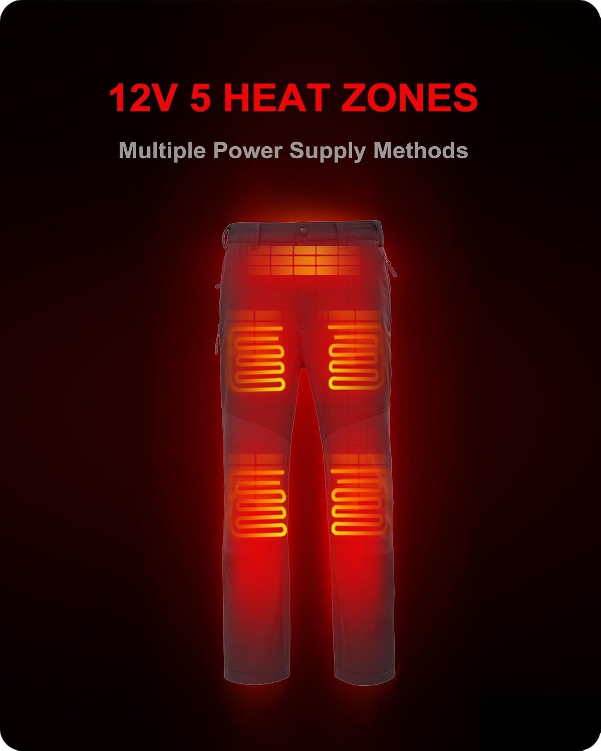 Detalle de DEWBU DB-0125 Heated Pants for Men, 12V, Five Heating Zones