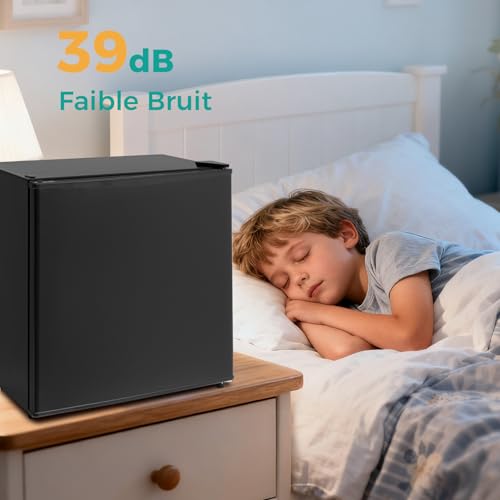 Detalle de SMETA Petit Frigo 46L — Mini réfrigérateur silencieux et réversible pour chambre, bureau et studio