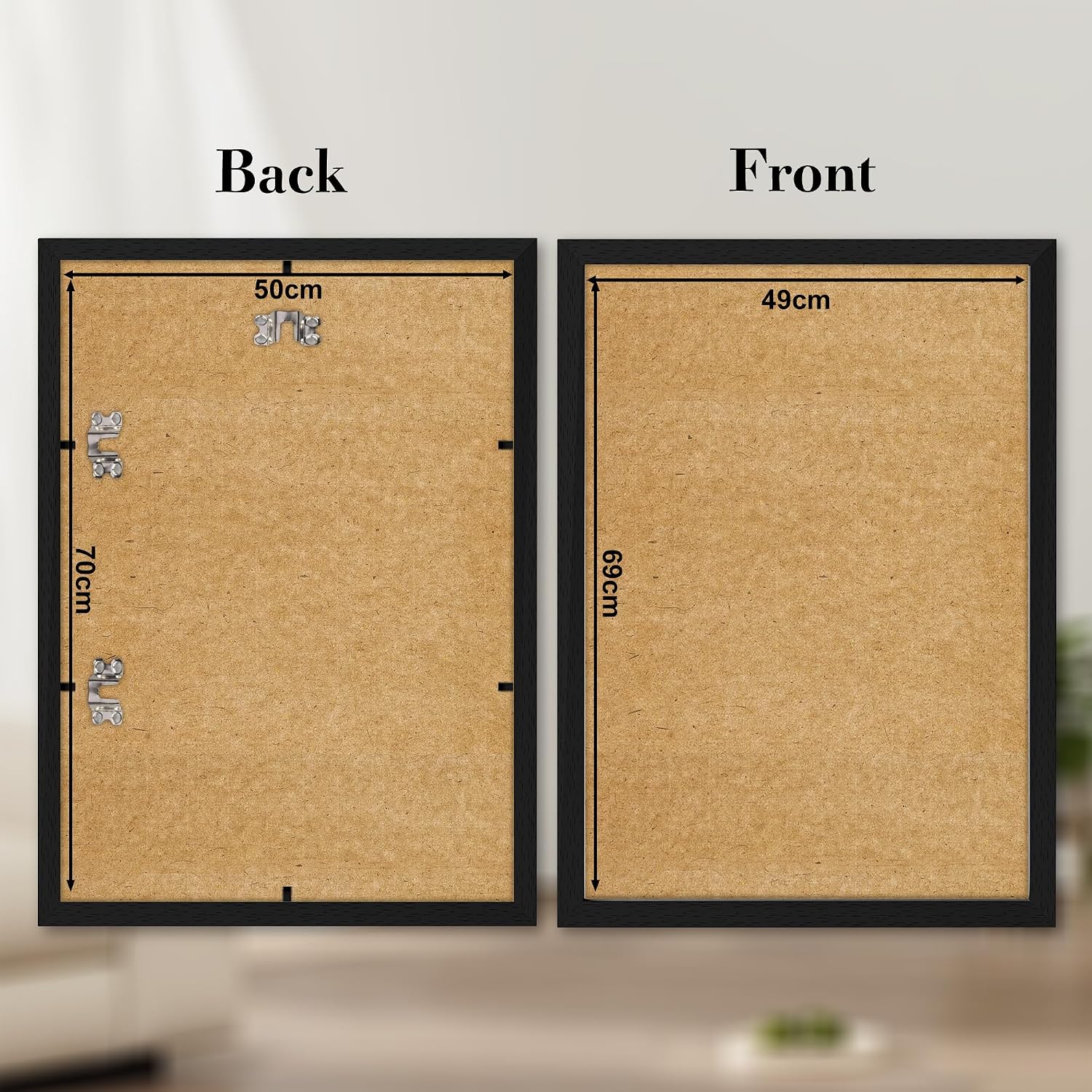 Thumbnail 1 de wyewye Picture Frame 50 x 70 cm Wood, Acrylic Front, Black – Wall-Hanging