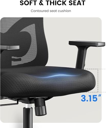 Thumbnail 5 de NOBLEWELL Silla de Oficina Ergonómica con soporte lumbar, reposacabezas 2D y respaldo reclinable hasta 130°