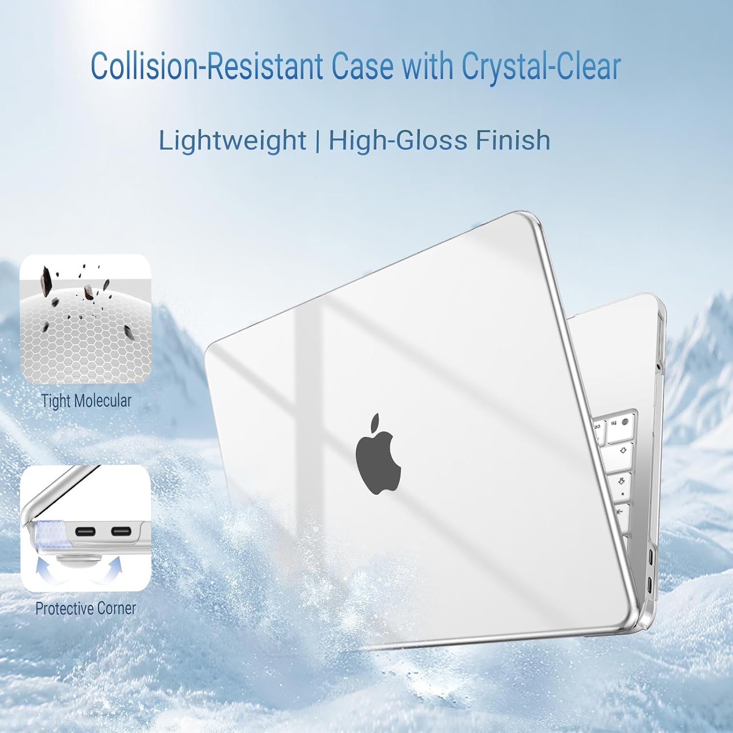 Detalle de MOSISO MacBook Neo Case 13-inch A3404 (2026) with A18 Pro Chip – Clear, Protective Hard Shell